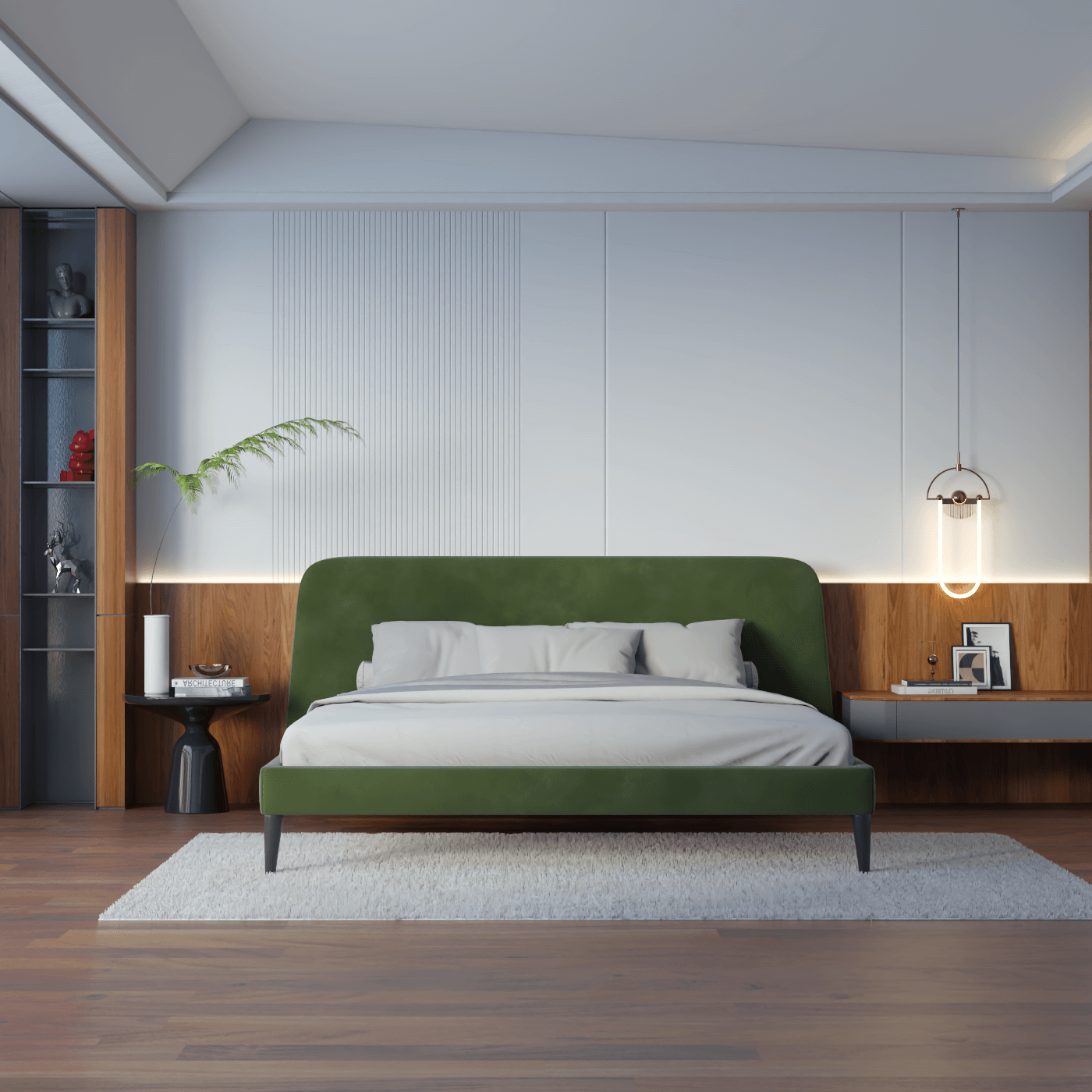 Selma Double Bed with Deep Vertical Tufting