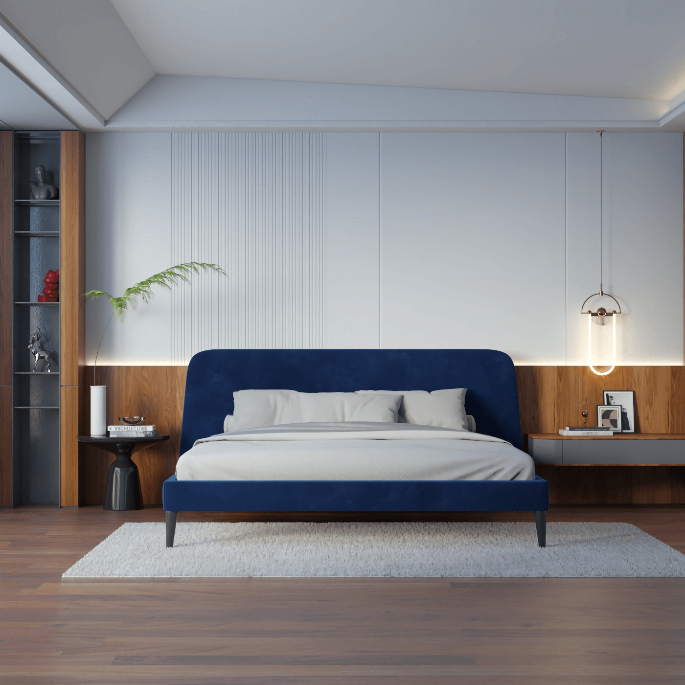 Selma Double Bed with Deep Vertical Tufting