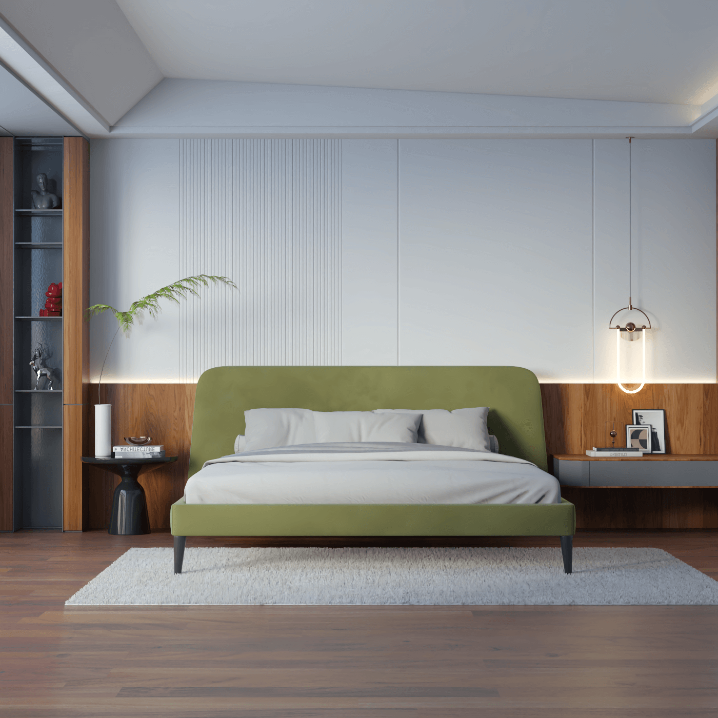 Selma Double Bed with Deep Vertical Tufting