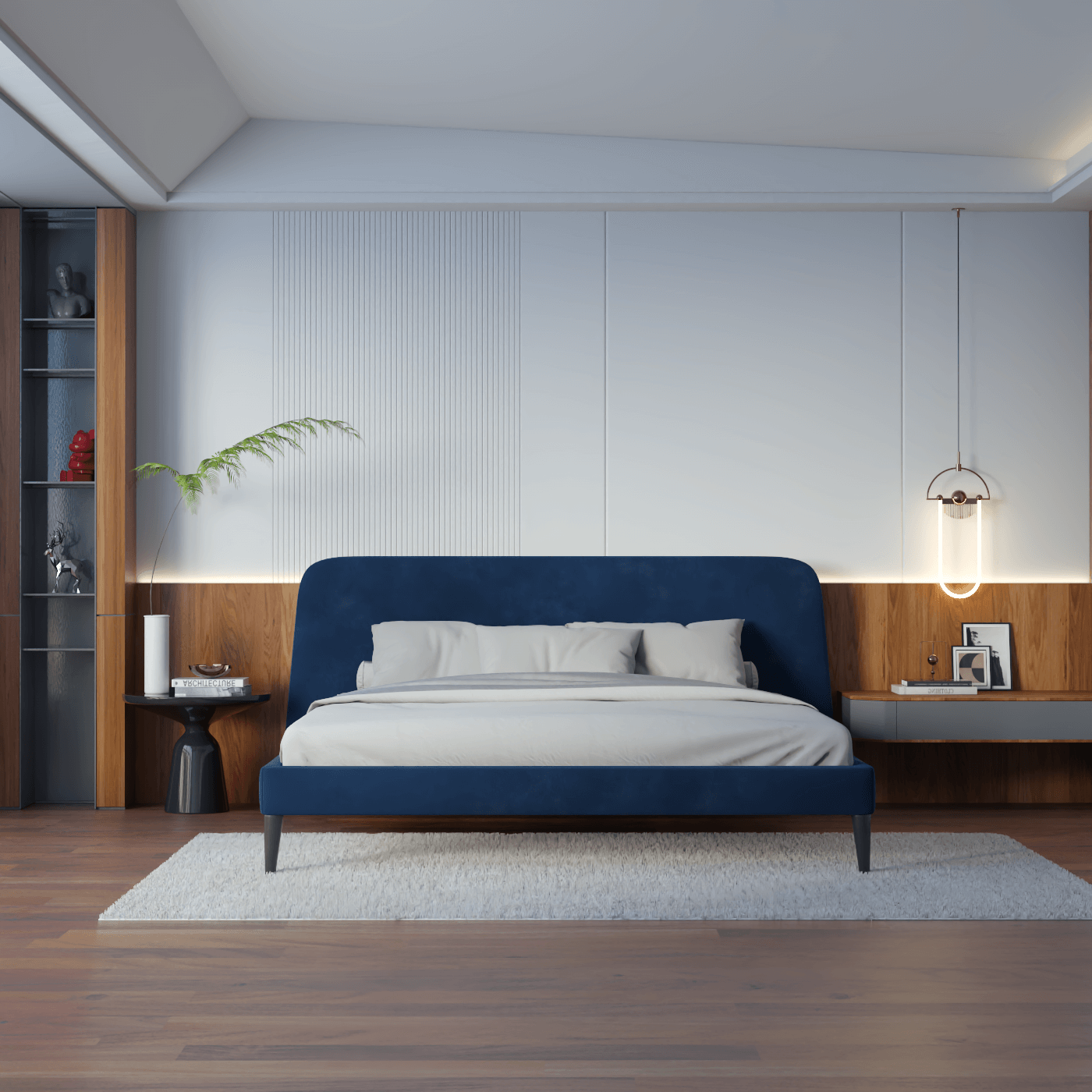 Selma Double Bed with Deep Vertical Tufting