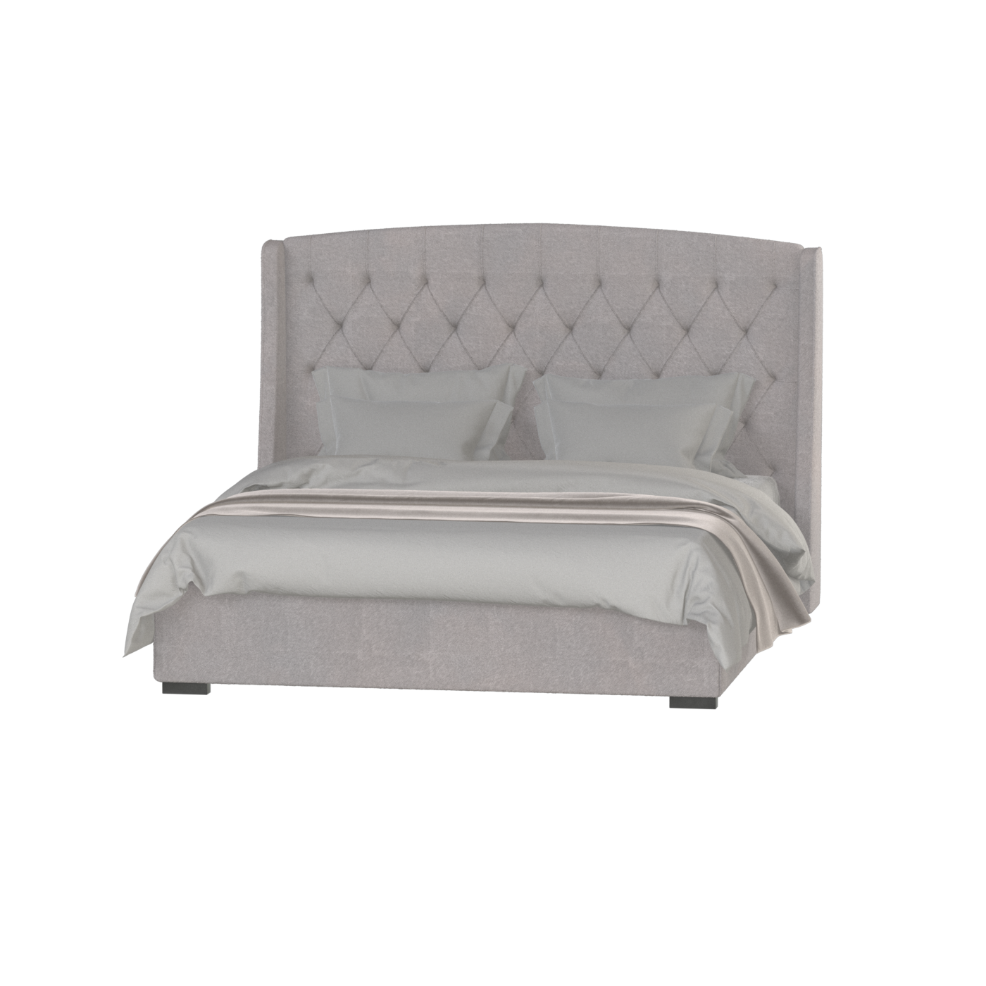 Sophia Upholstered Bed with Buttoned Headboard