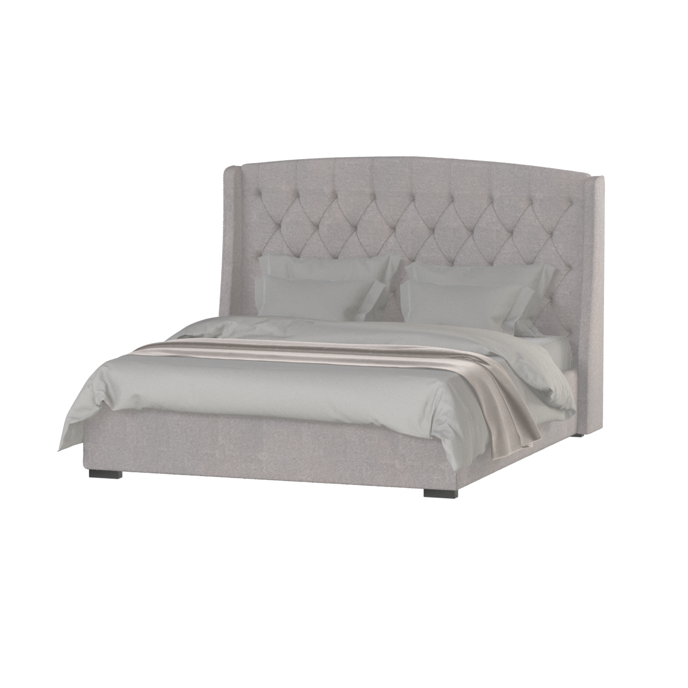 Sophia Upholstered Bed with Buttoned Headboard