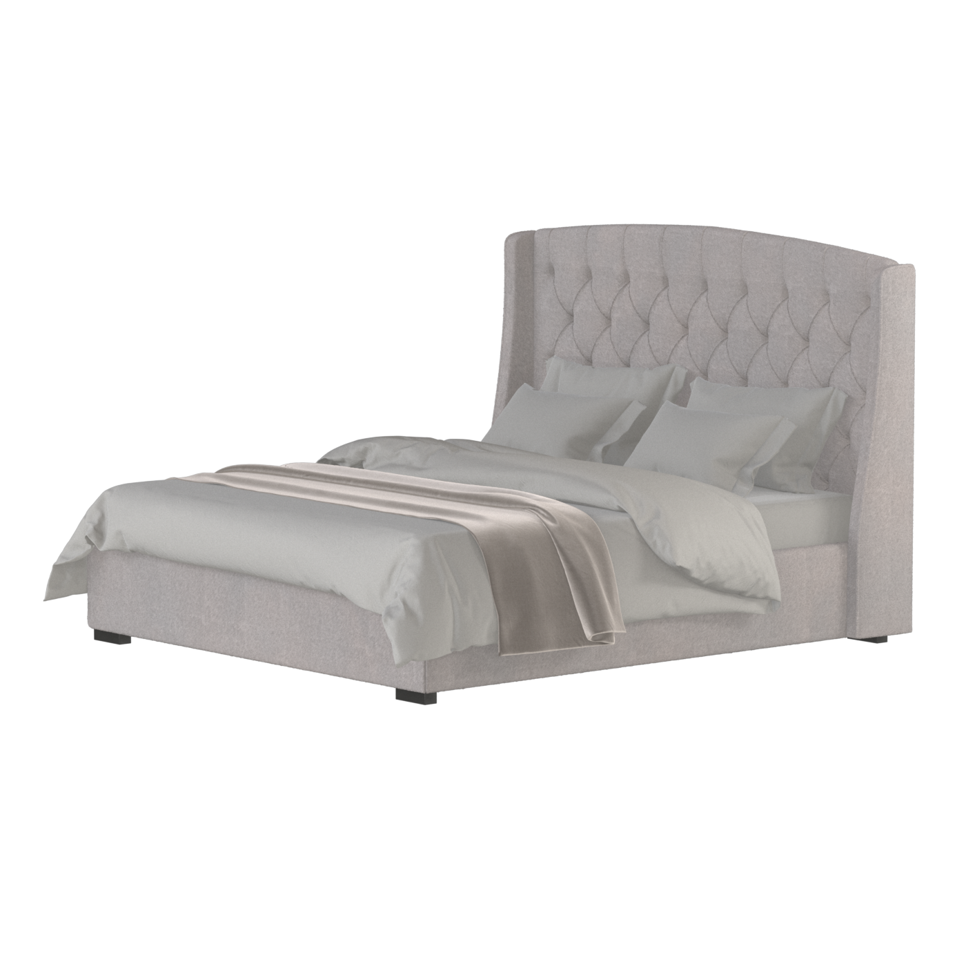 Sophia Upholstered Bed with Buttoned Headboard