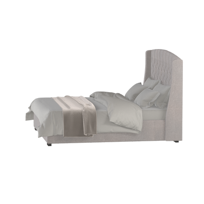 Sophia Upholstered Bed with Buttoned Headboard