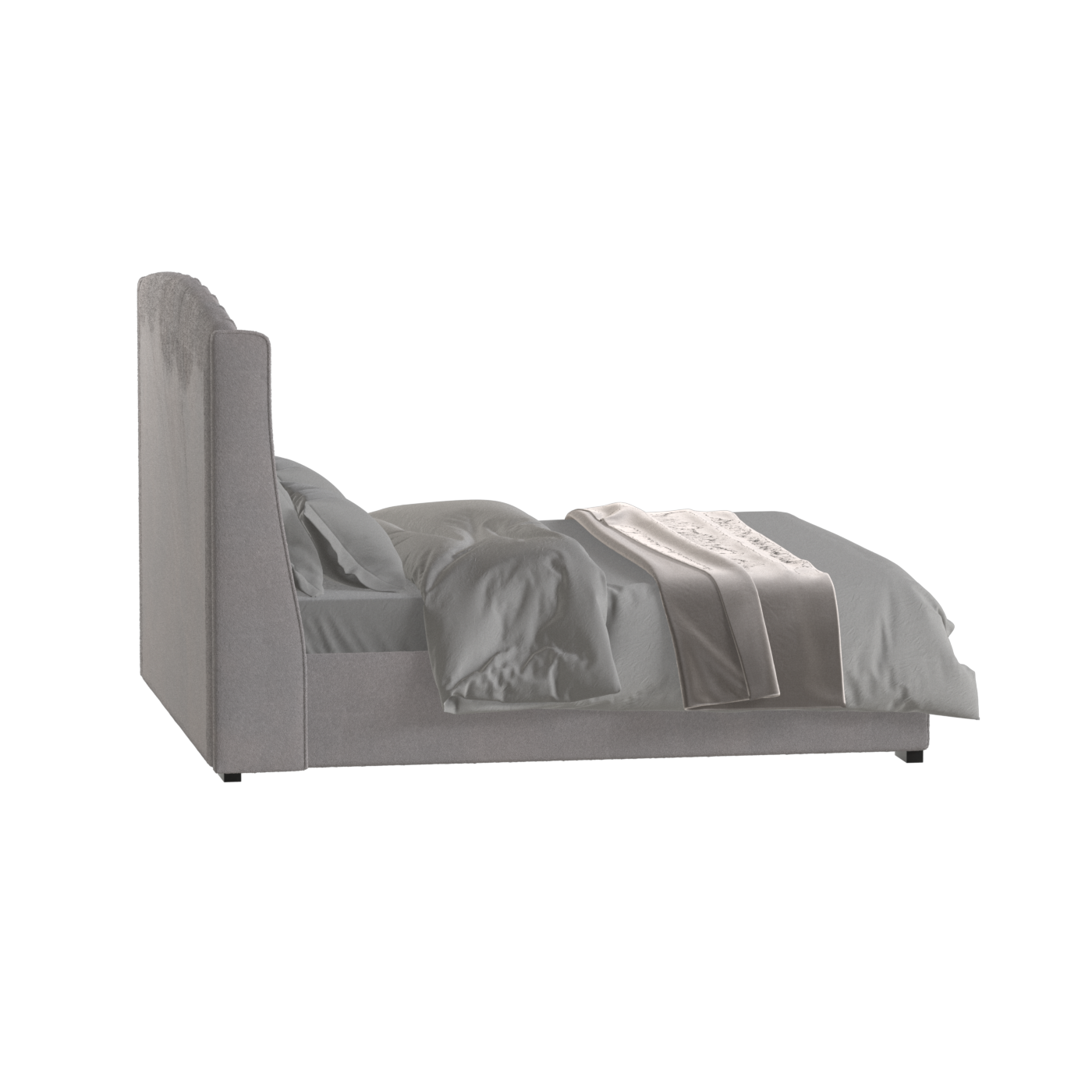 Sophia Upholstered Bed with Buttoned Headboard