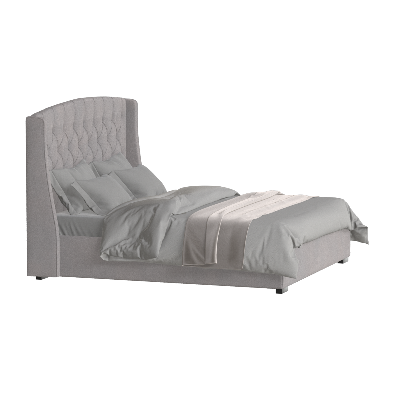 Sophia Upholstered Bed with Buttoned Headboard