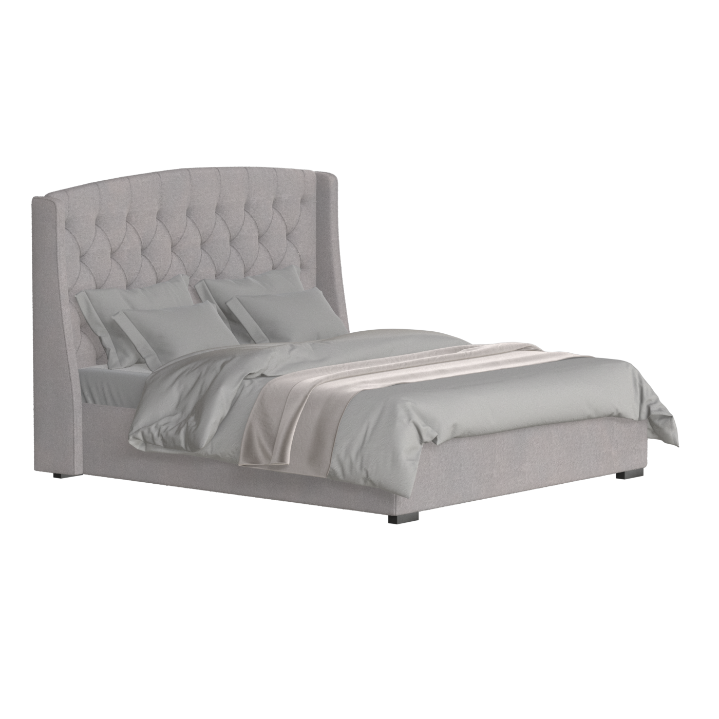 Sophia Upholstered Bed with Buttoned Headboard