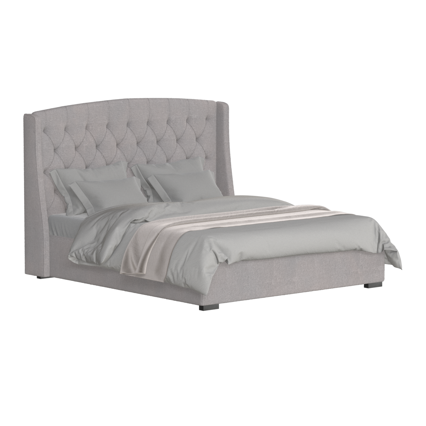 Sophia Upholstered Bed with Buttoned Headboard