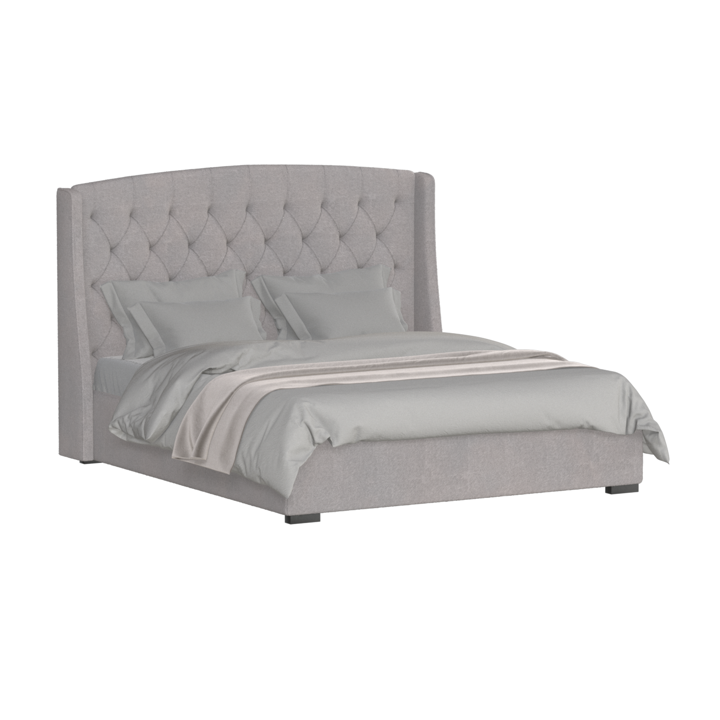 Sophia Upholstered Bed with Buttoned Headboard
