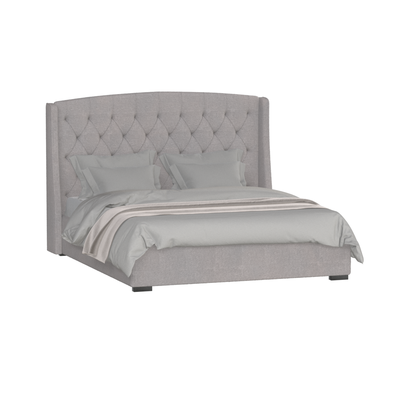 Sophia Upholstered Bed with Buttoned Headboard
