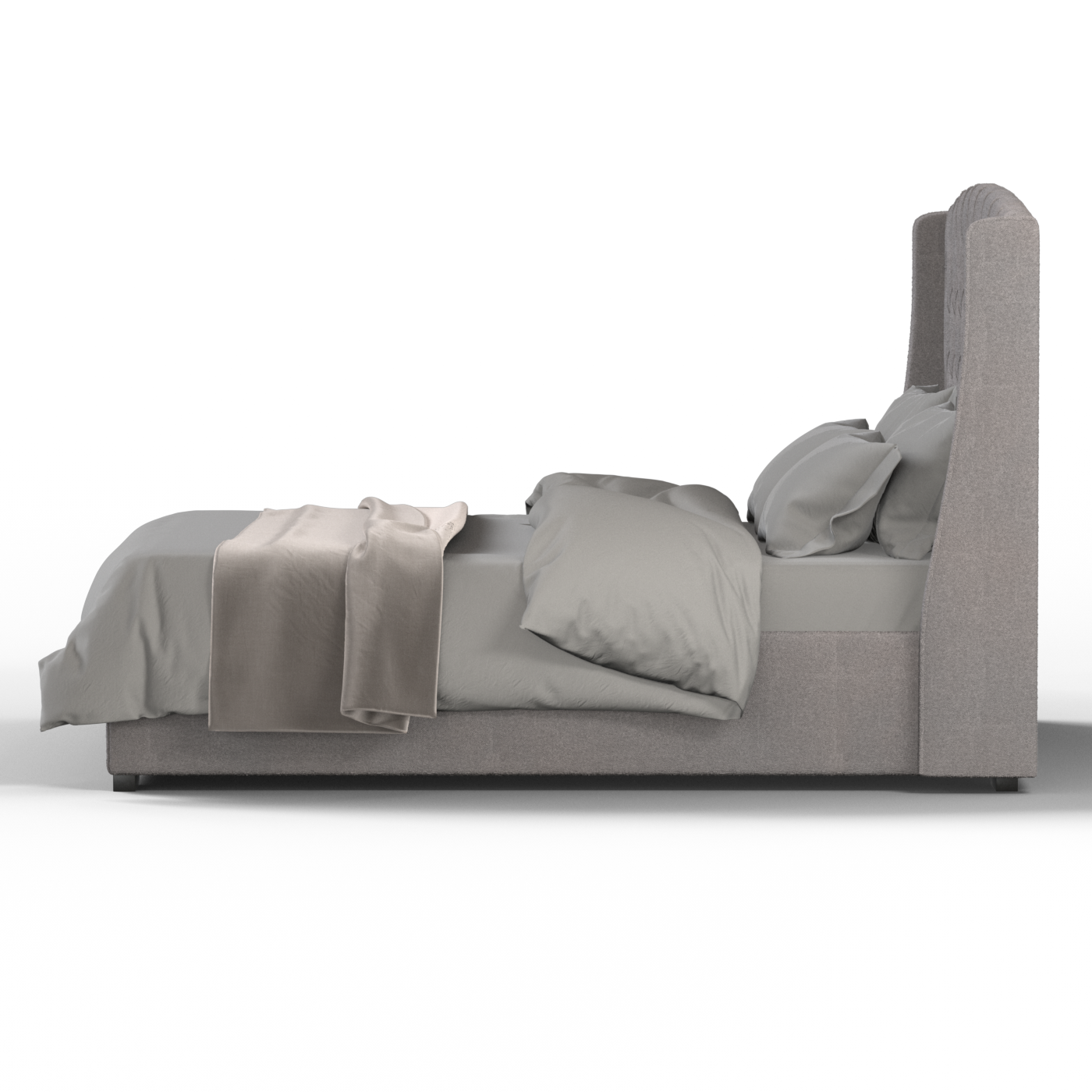 Sophia Upholstered Bed with Buttoned Headboard