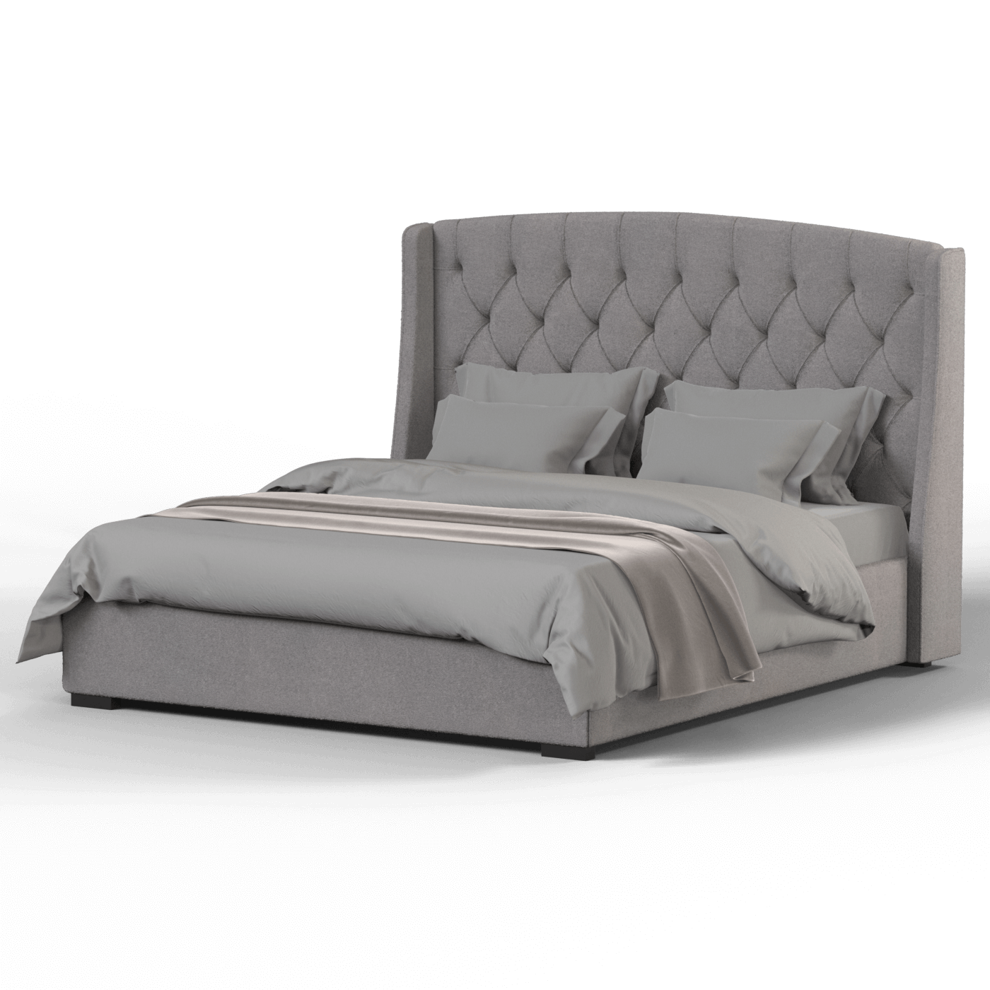Sophia Upholstered Bed with Buttoned Headboard