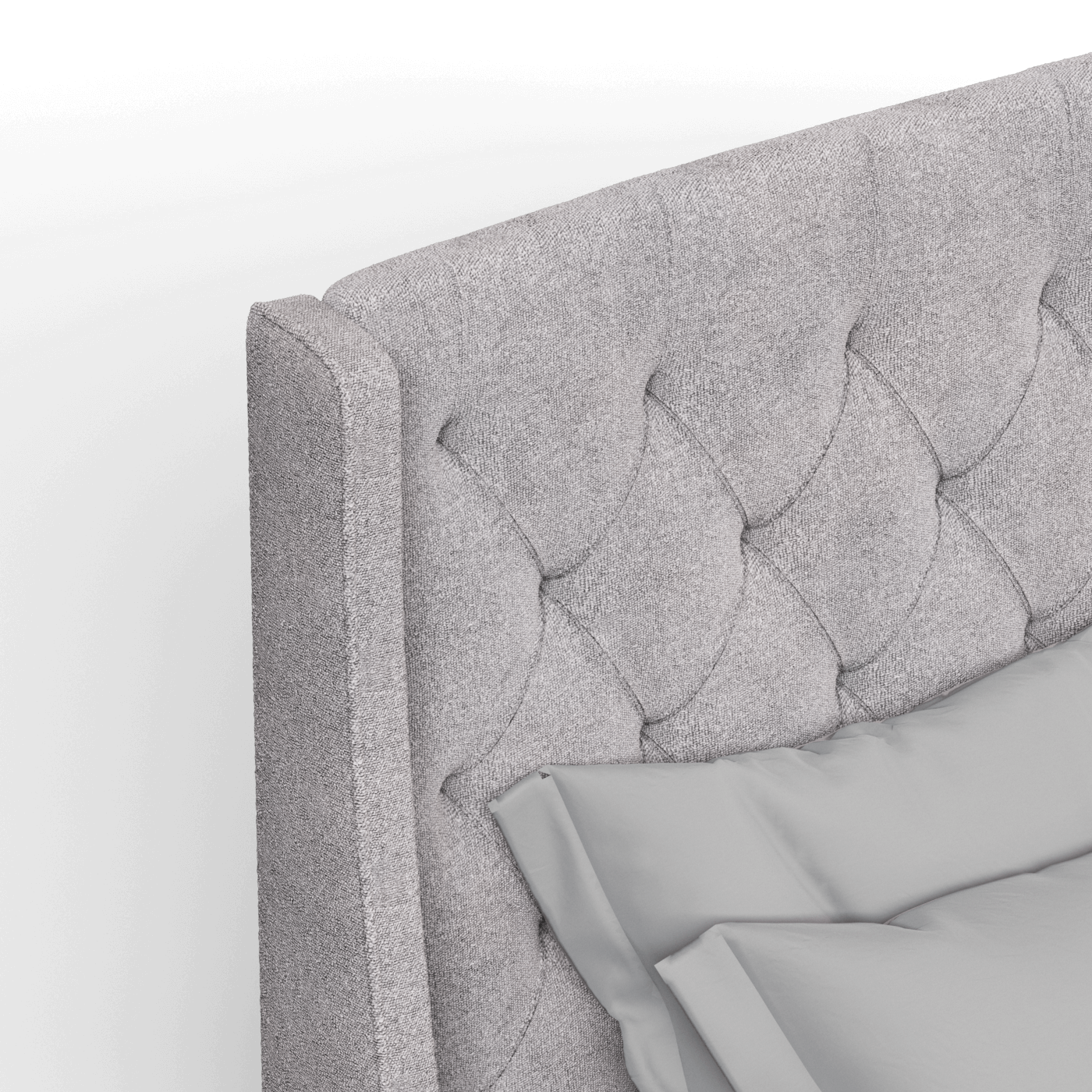Sophia Upholstered Bed with Buttoned Headboard