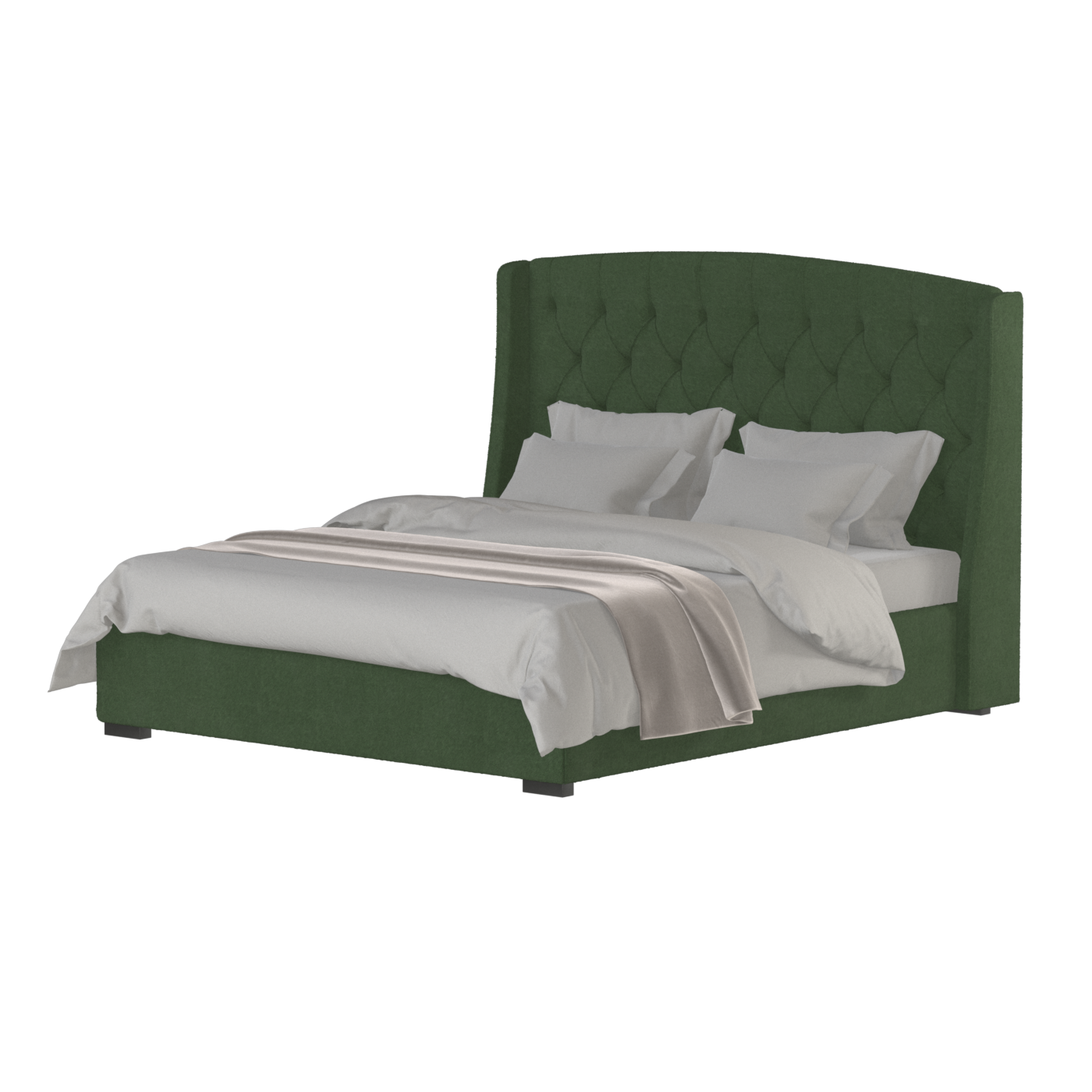 Sophia Upholstered Bed with Buttoned Headboard