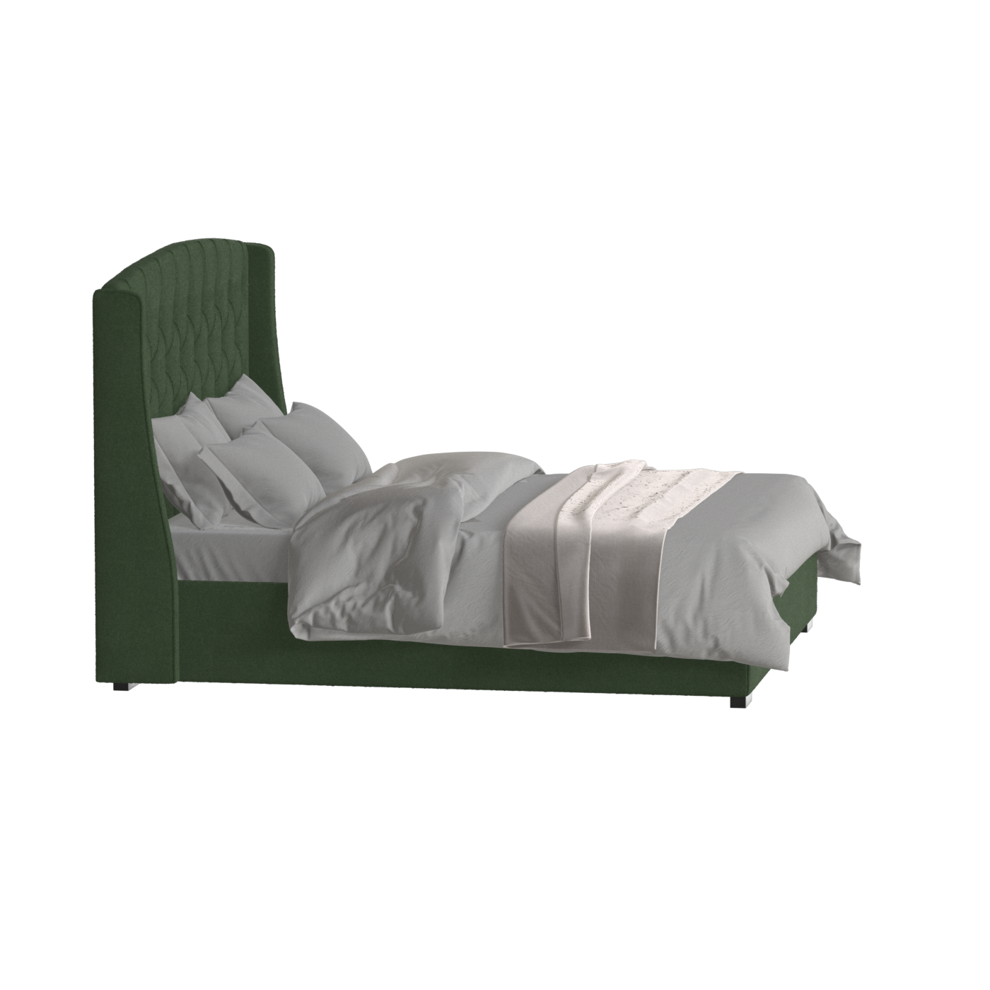 Sophia Upholstered Bed with Buttoned Headboard