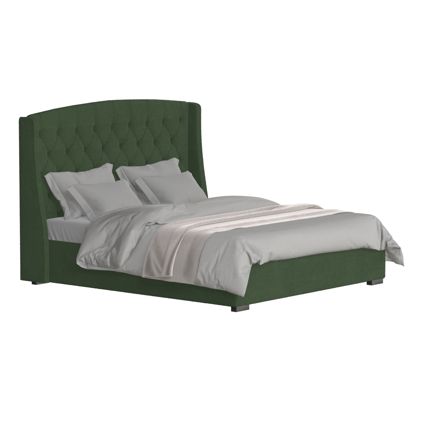 Sophia Upholstered Bed with Buttoned Headboard