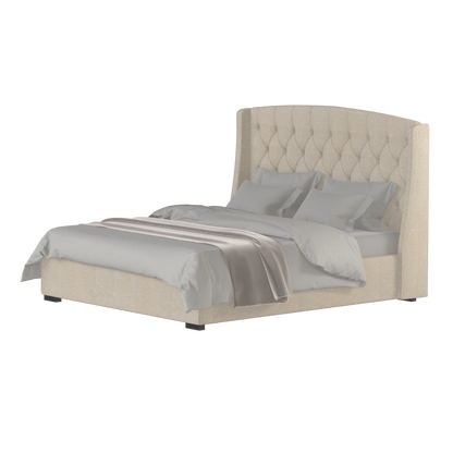 Sophia Upholstered Bed with Buttoned Headboard