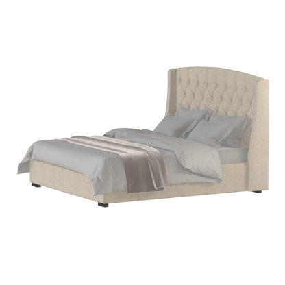 Sophia Upholstered Bed with Buttoned Headboard