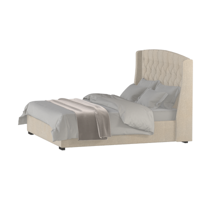 Sophia Upholstered Bed with Buttoned Headboard