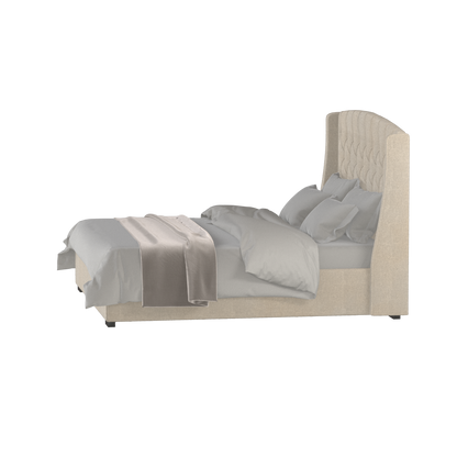 Sophia Upholstered Bed with Buttoned Headboard