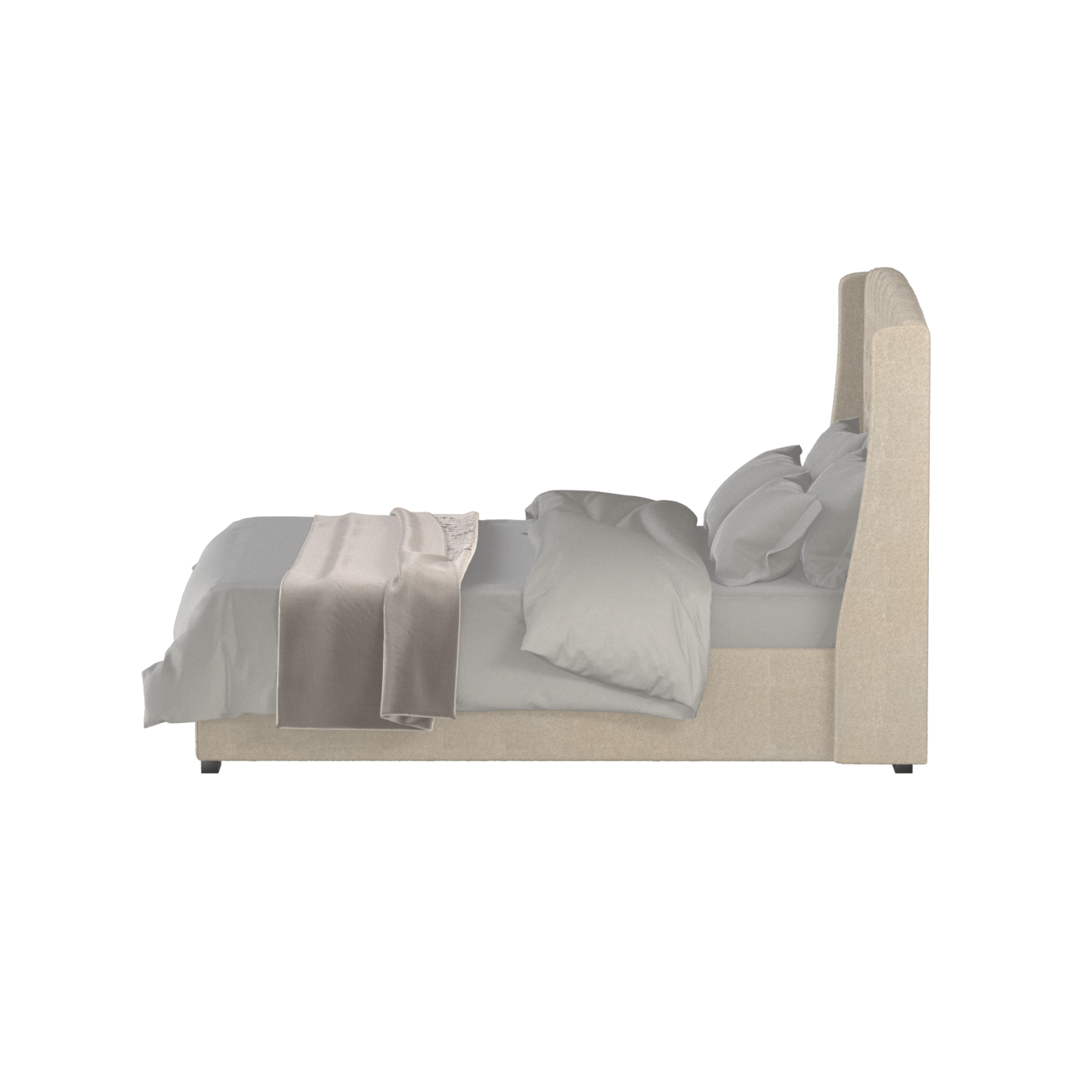 Sophia Upholstered Bed with Buttoned Headboard