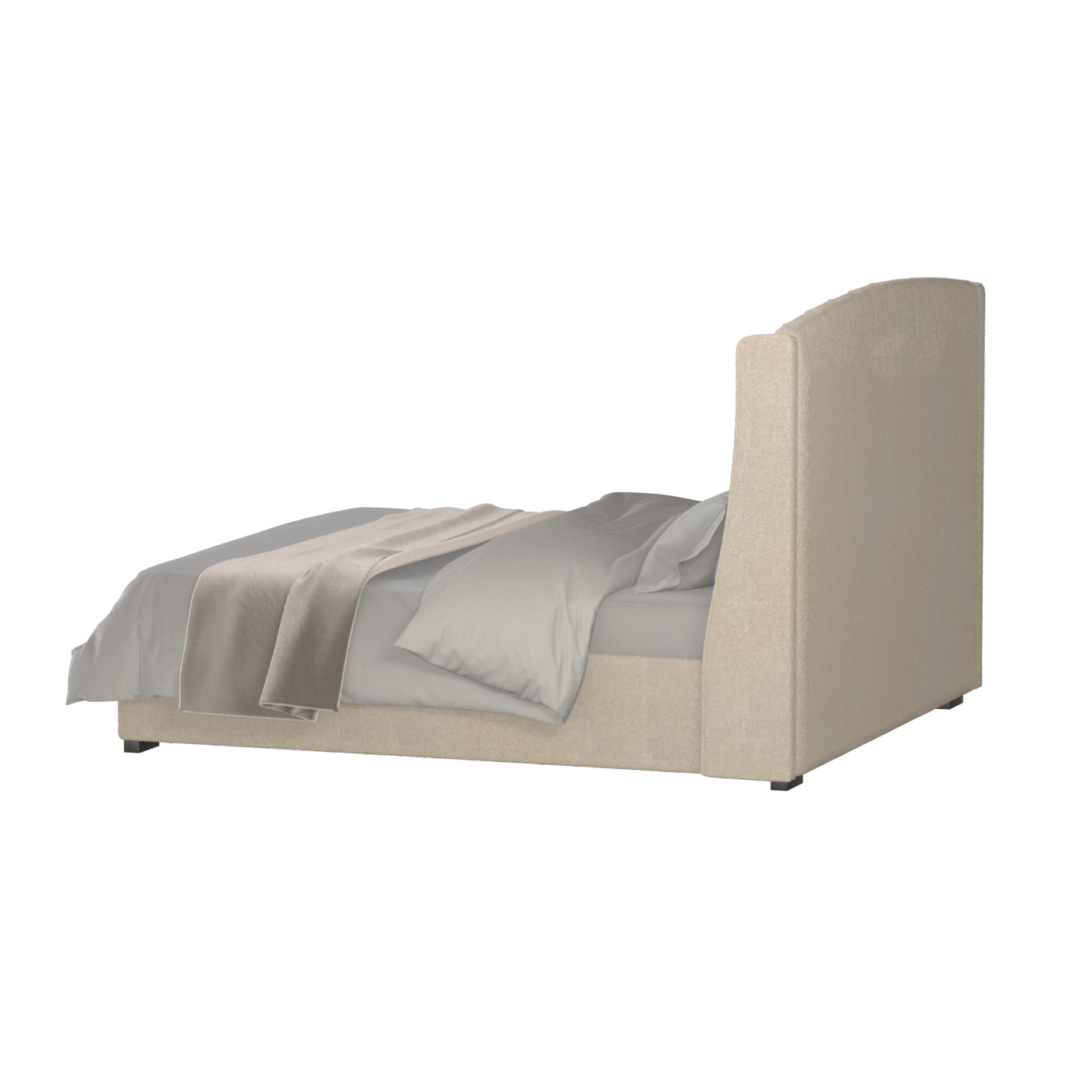 Sophia Upholstered Bed with Buttoned Headboard