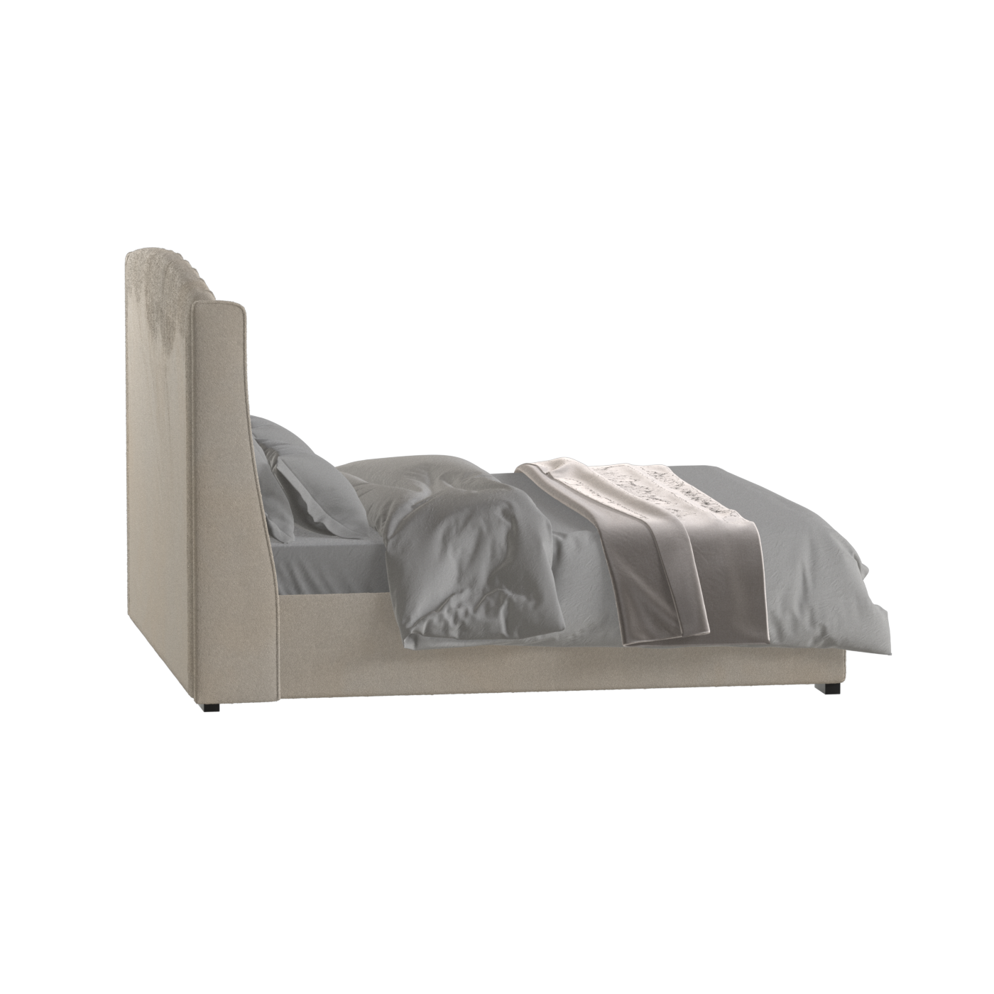 Sophia Upholstered Bed with Buttoned Headboard