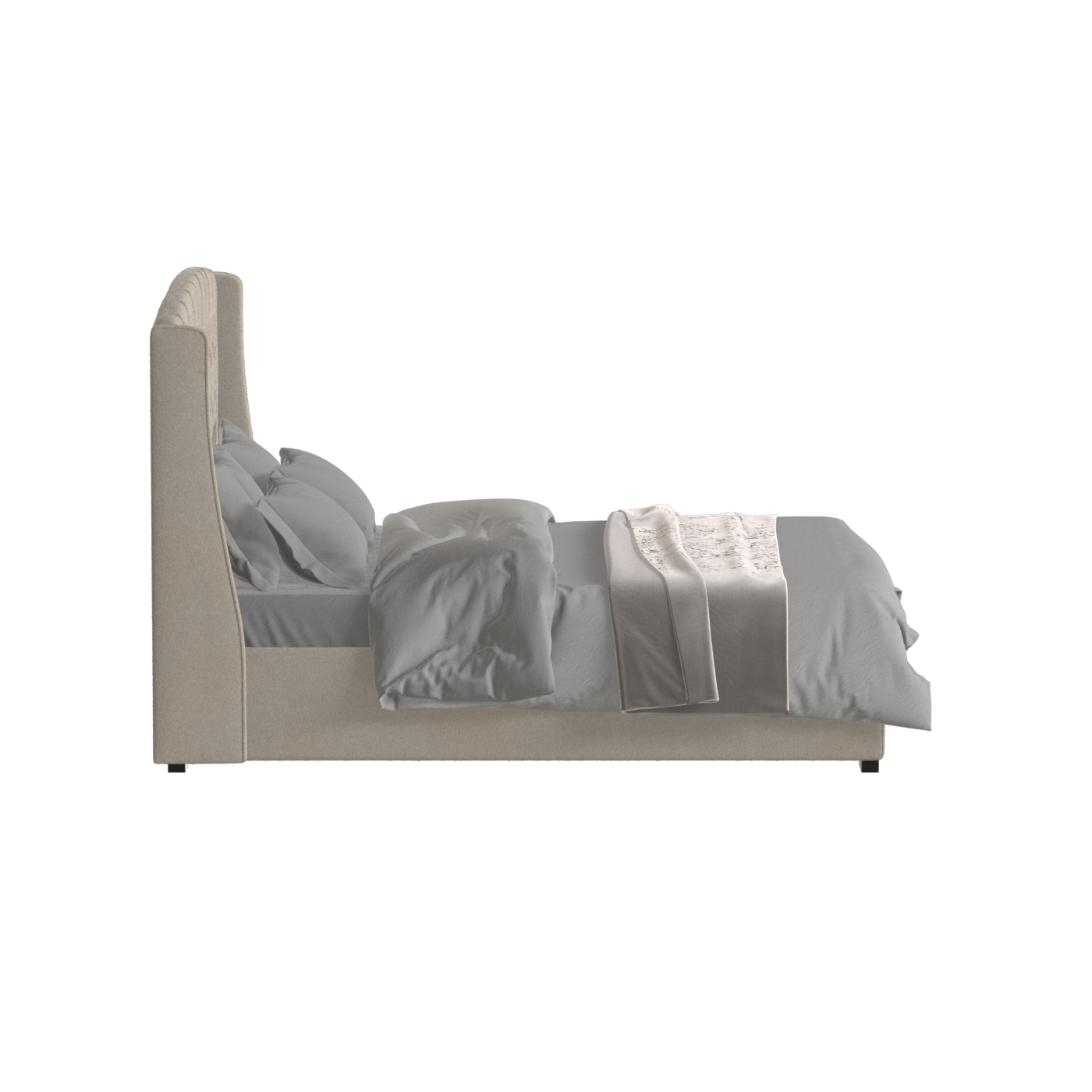 Sophia Upholstered Bed with Buttoned Headboard
