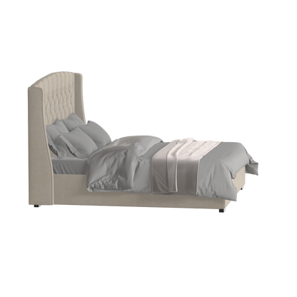 Sophia Upholstered Bed with Buttoned Headboard