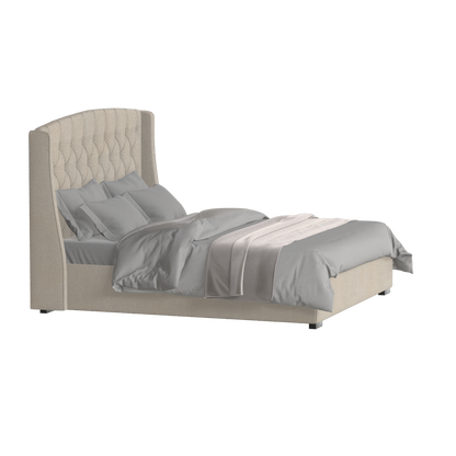 Sophia Upholstered Bed with Buttoned Headboard