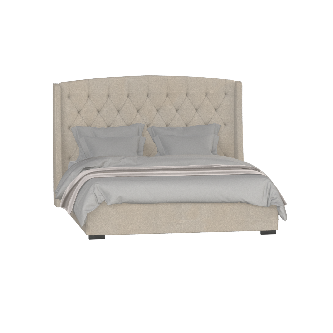 Sophia Upholstered Bed with Buttoned Headboard