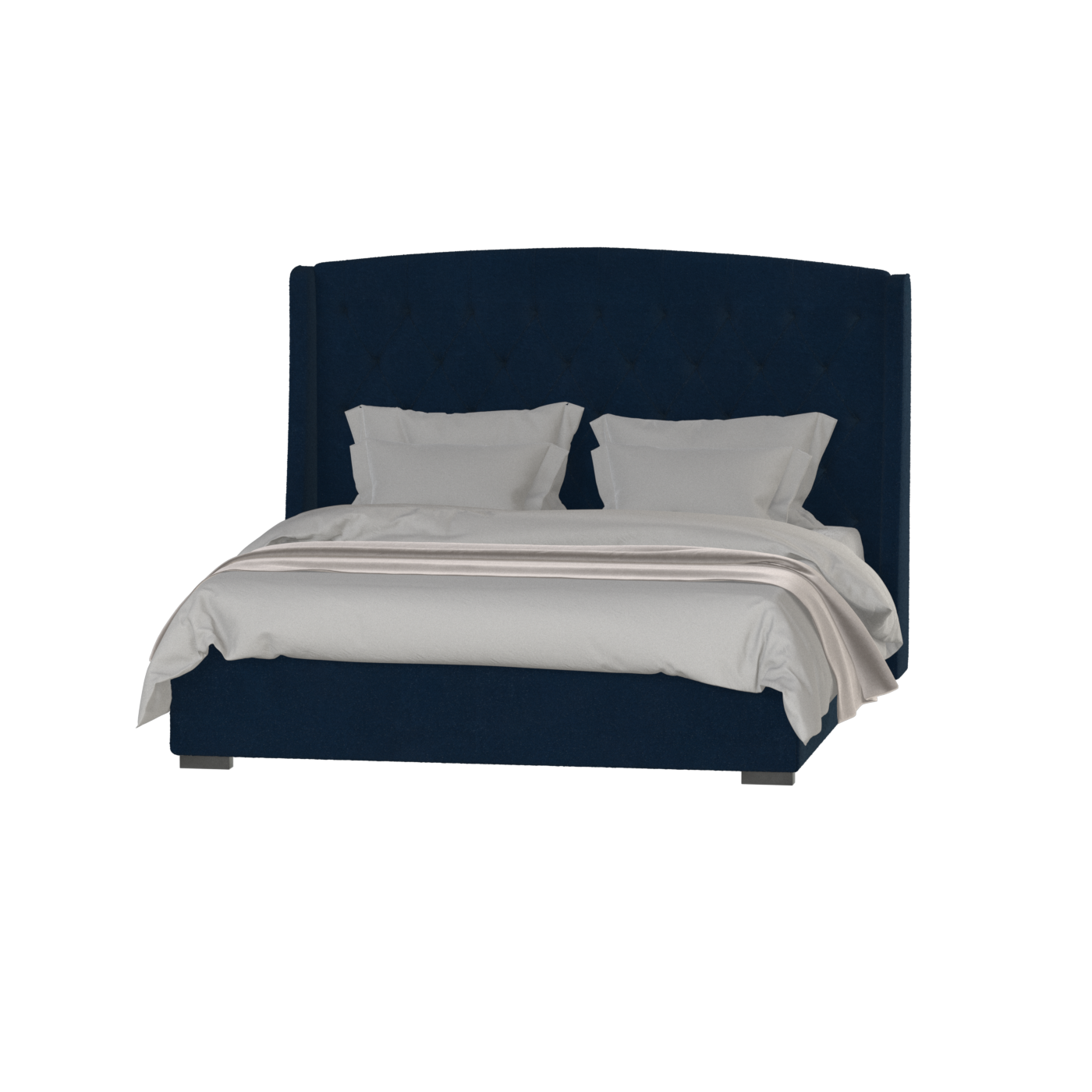 Sophia Upholstered Bed with Buttoned Headboard