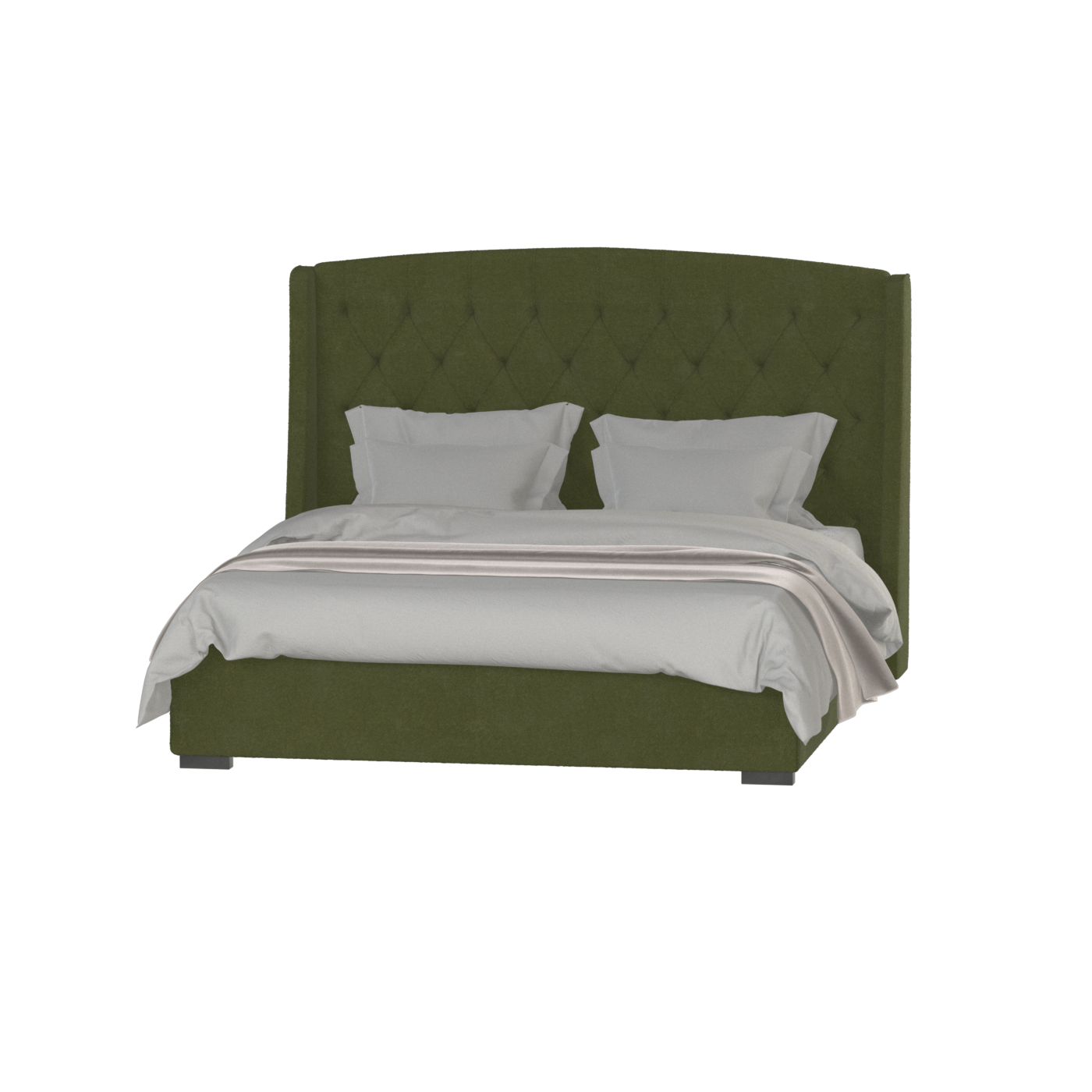 Sophia Upholstered Bed with Buttoned Headboard