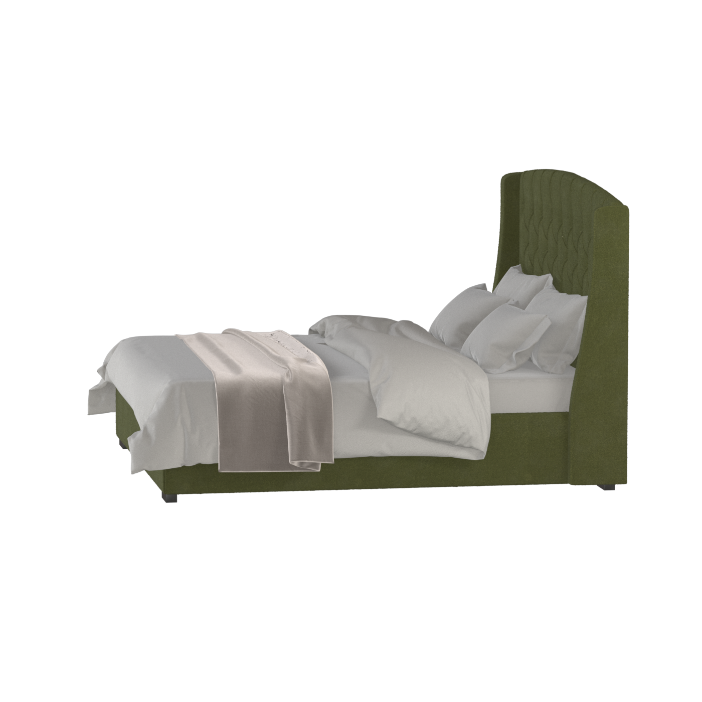 Sophia Upholstered Bed with Buttoned Headboard
