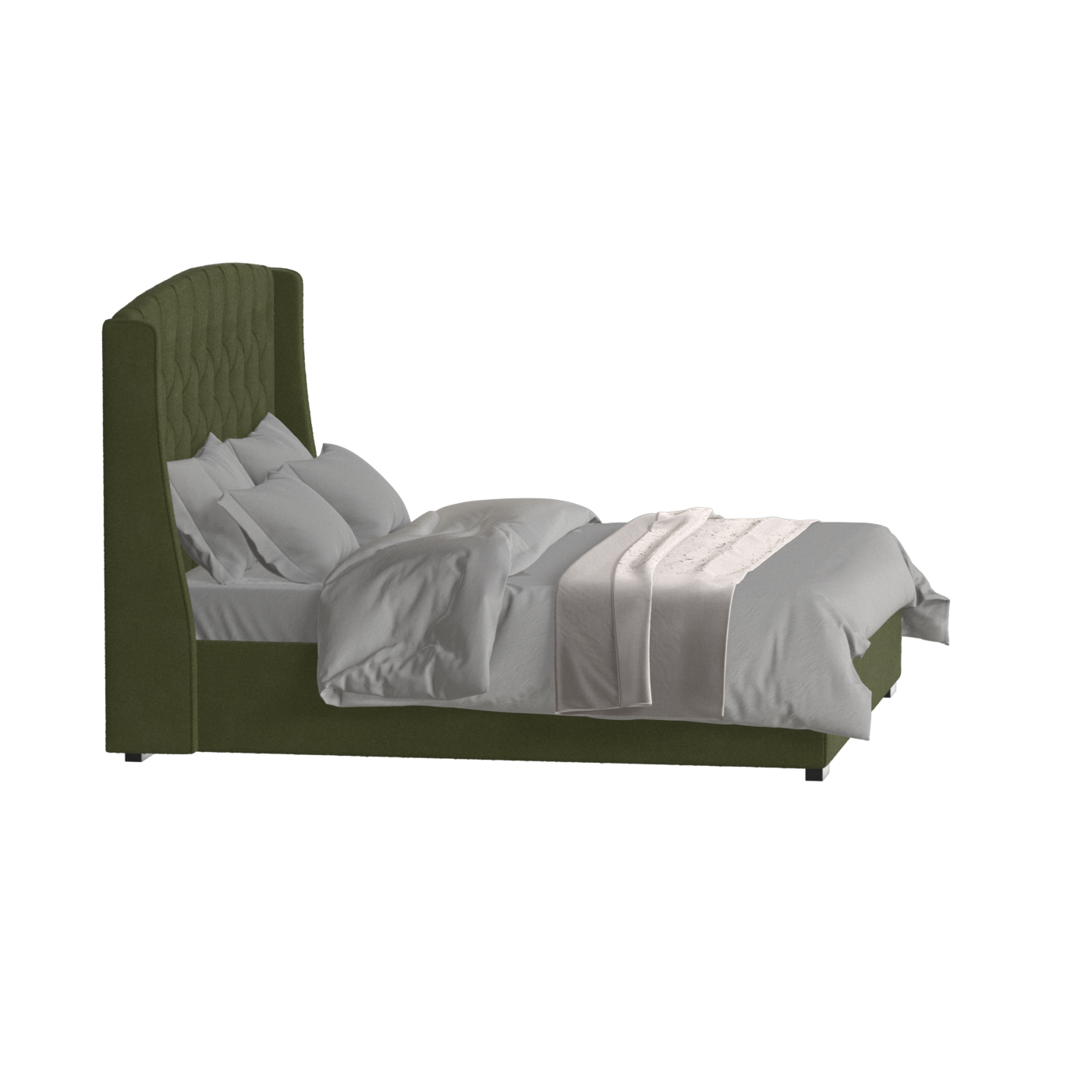 Sophia Upholstered Bed with Buttoned Headboard