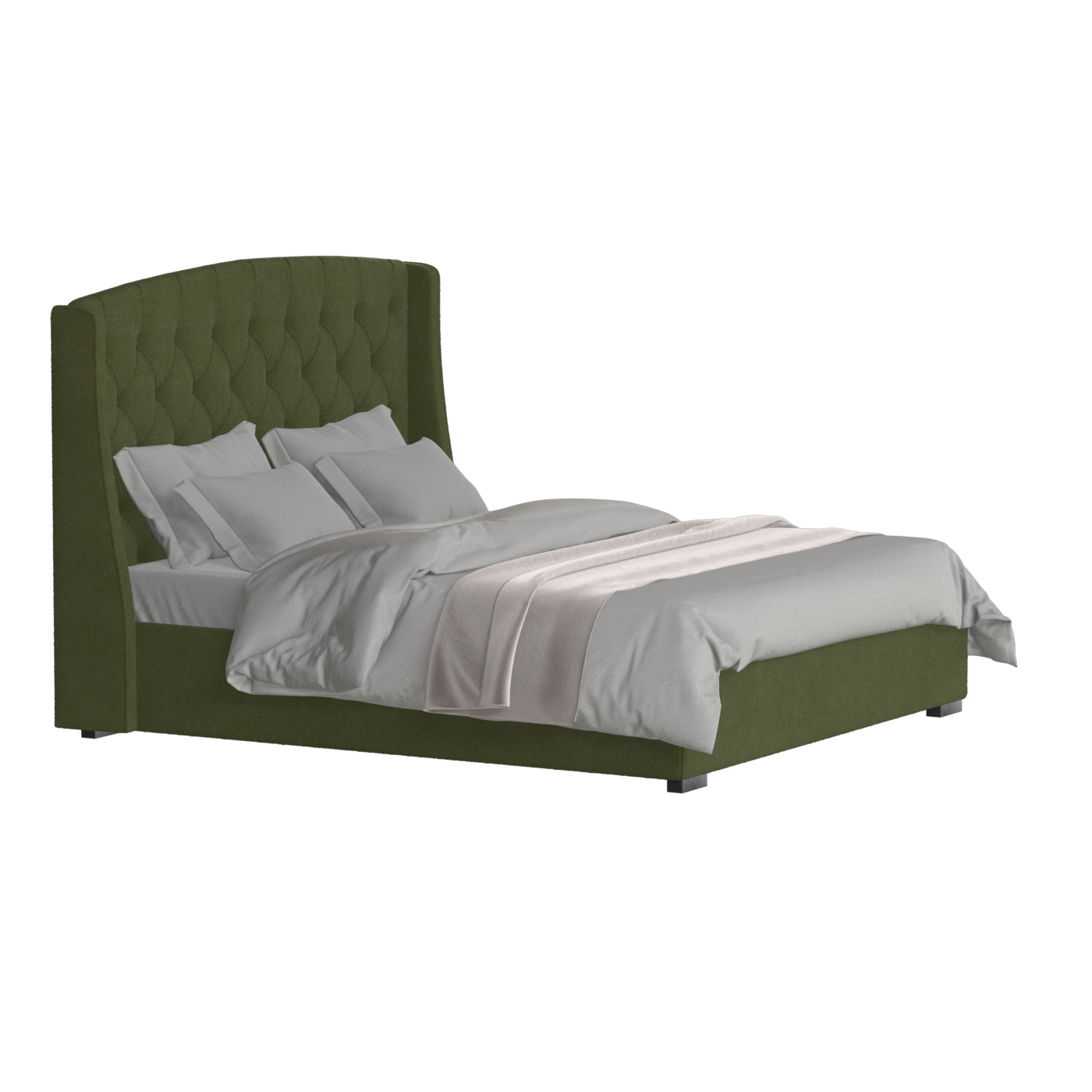 Sophia Upholstered Bed with Buttoned Headboard