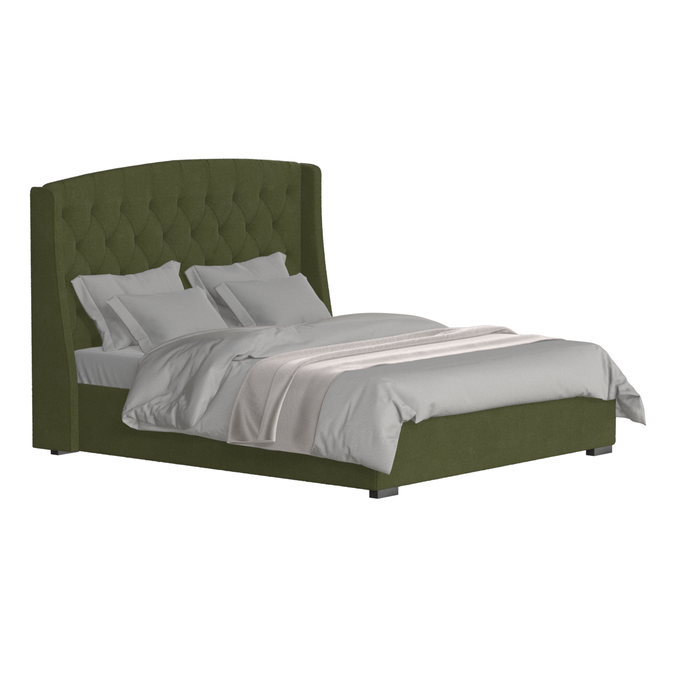 Sophia Upholstered Bed with Buttoned Headboard