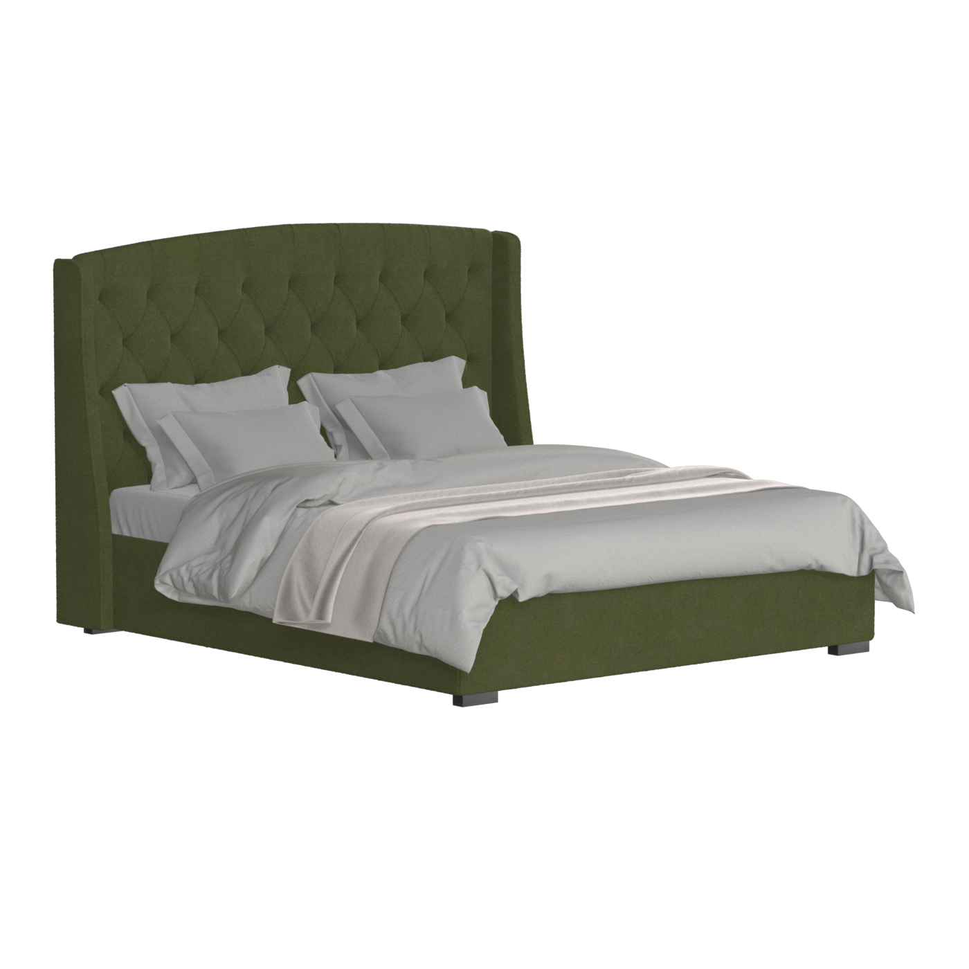 Sophia Upholstered Bed with Buttoned Headboard