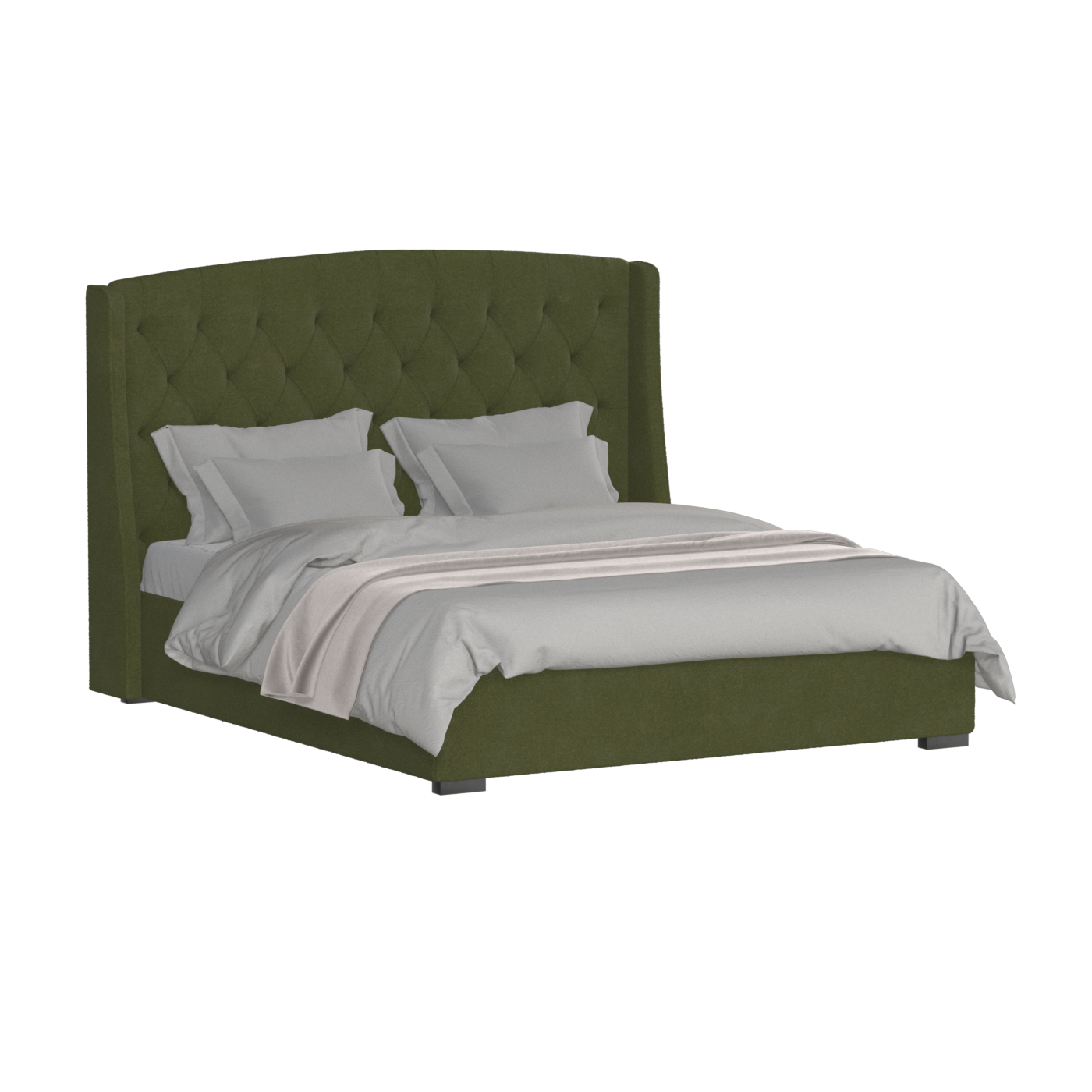 Sophia Upholstered Bed with Buttoned Headboard