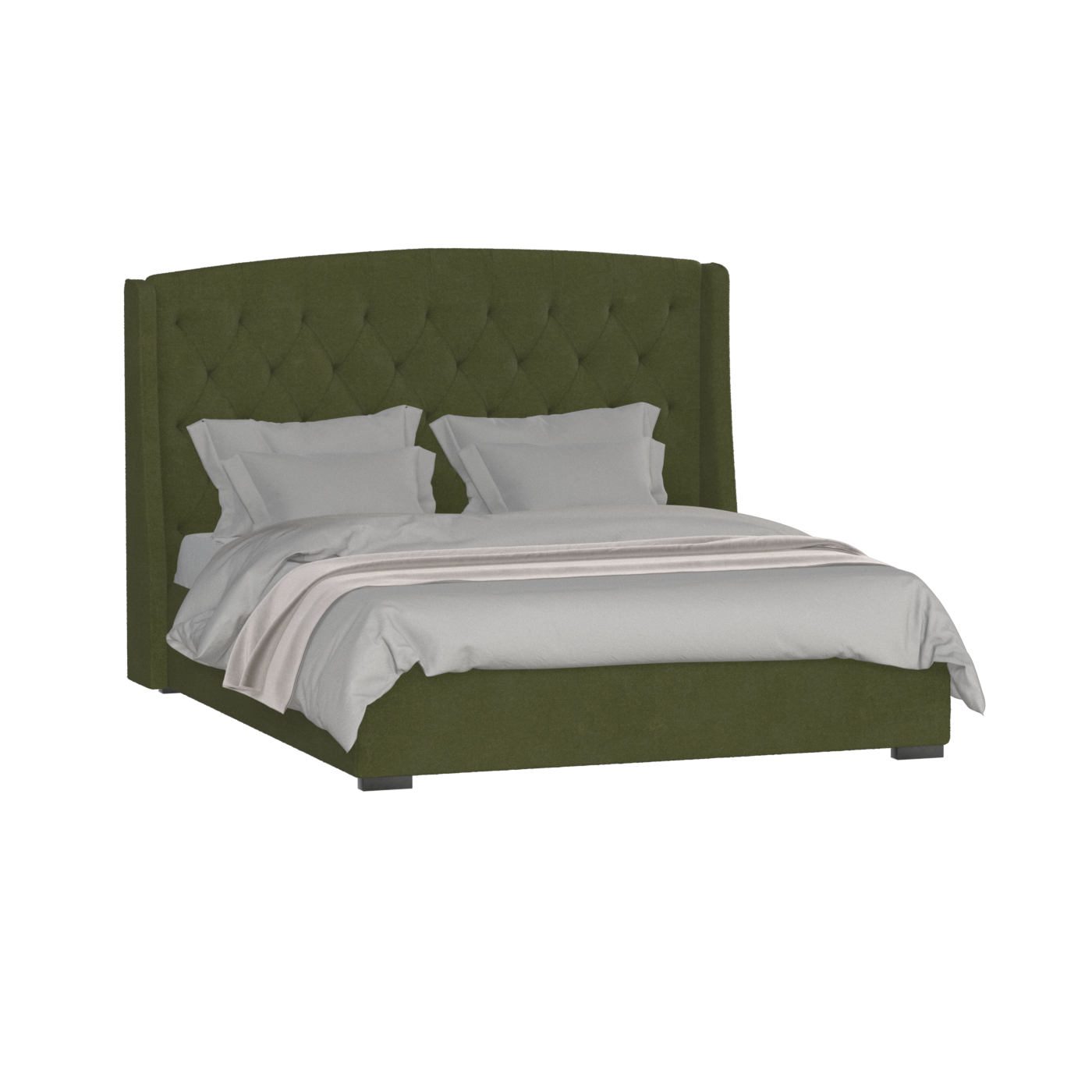 Sophia Upholstered Bed with Buttoned Headboard
