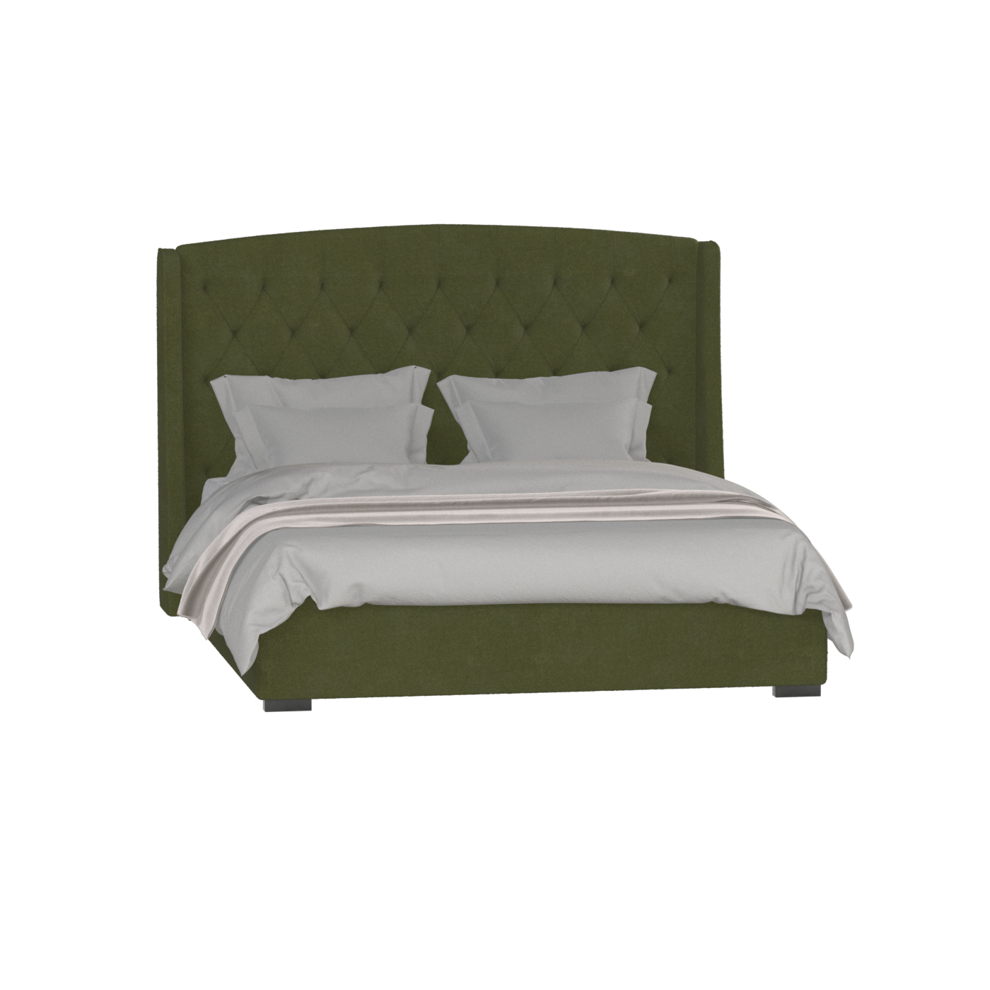 Sophia Upholstered Bed with Buttoned Headboard