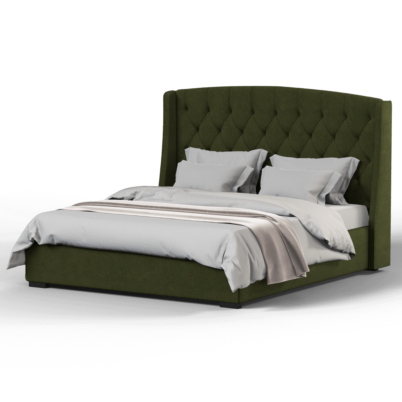Sophia Upholstered Bed with Buttoned Headboard