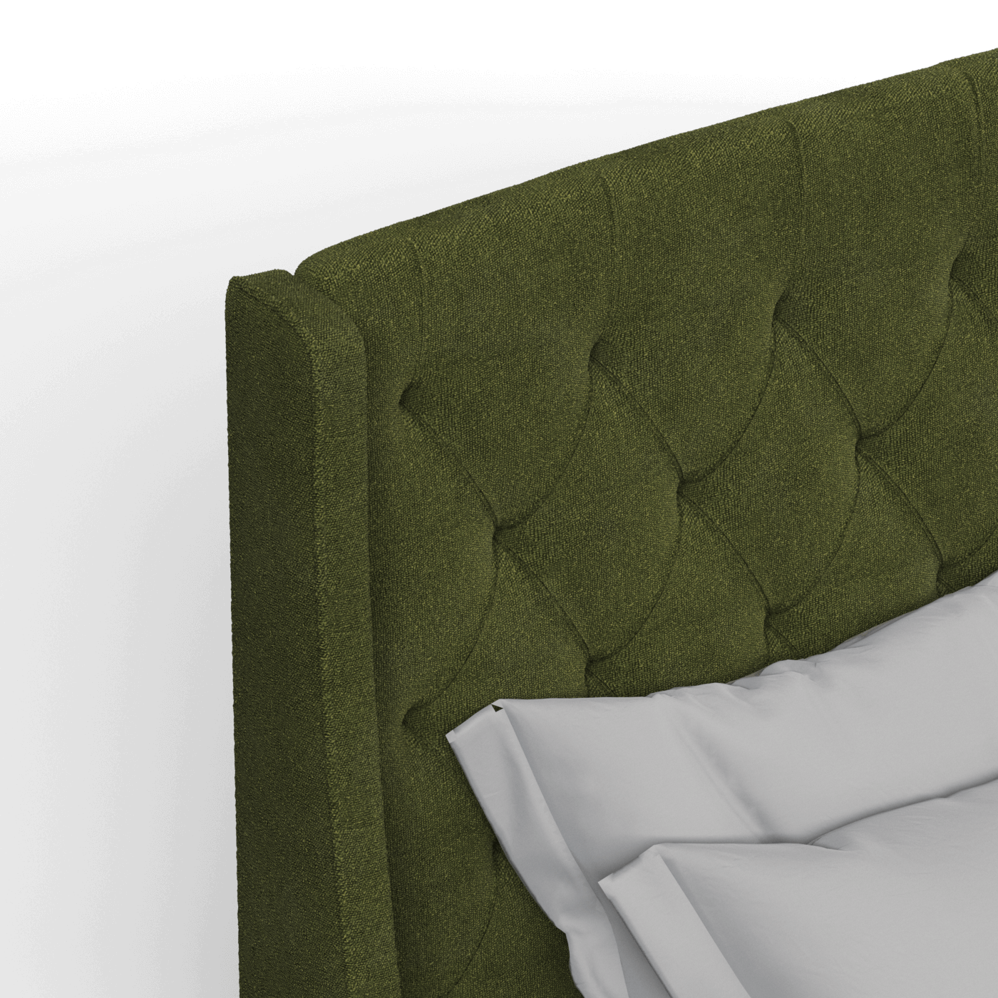 Sophia Upholstered Bed with Buttoned Headboard