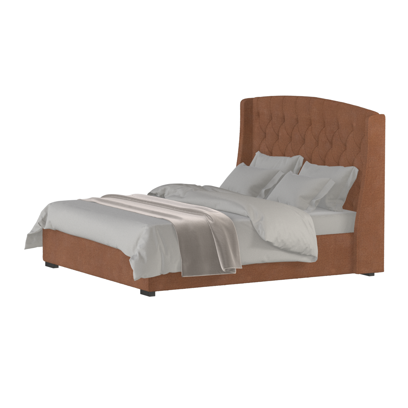 Sophia Upholstered Bed with Buttoned Headboard