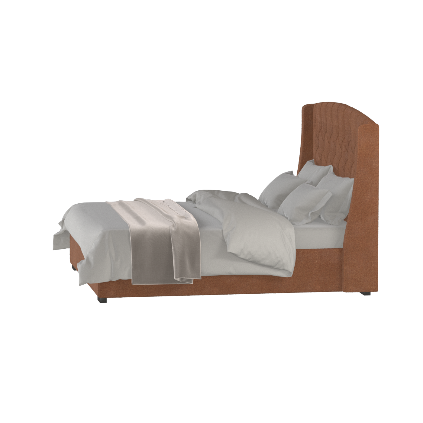 Sophia Upholstered Bed with Buttoned Headboard