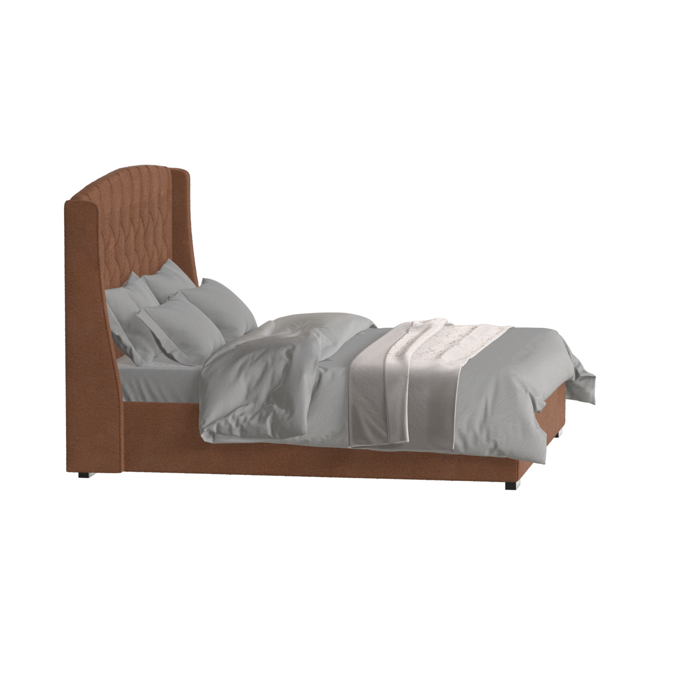 Sophia Upholstered Bed with Buttoned Headboard