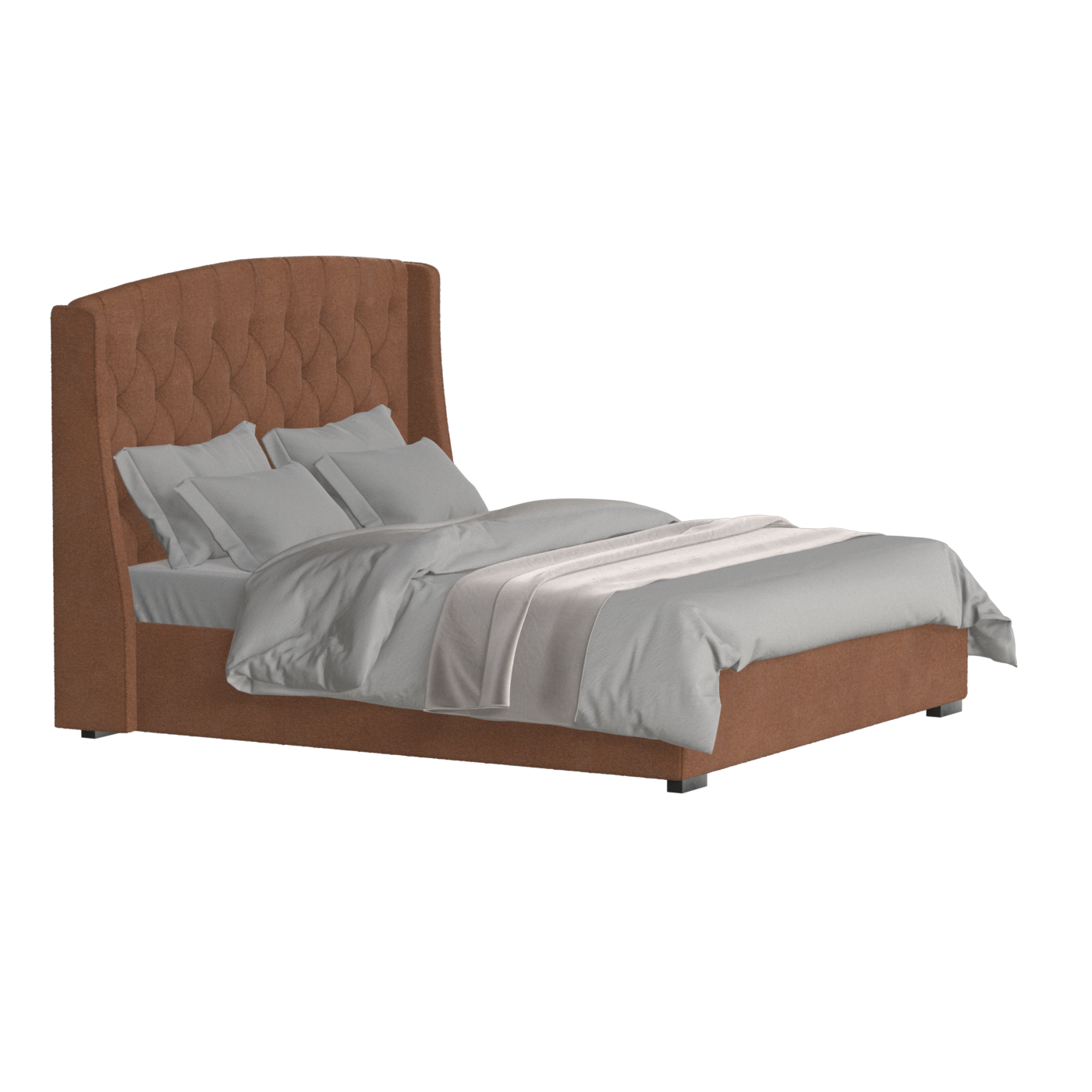 Sophia Upholstered Bed with Buttoned Headboard