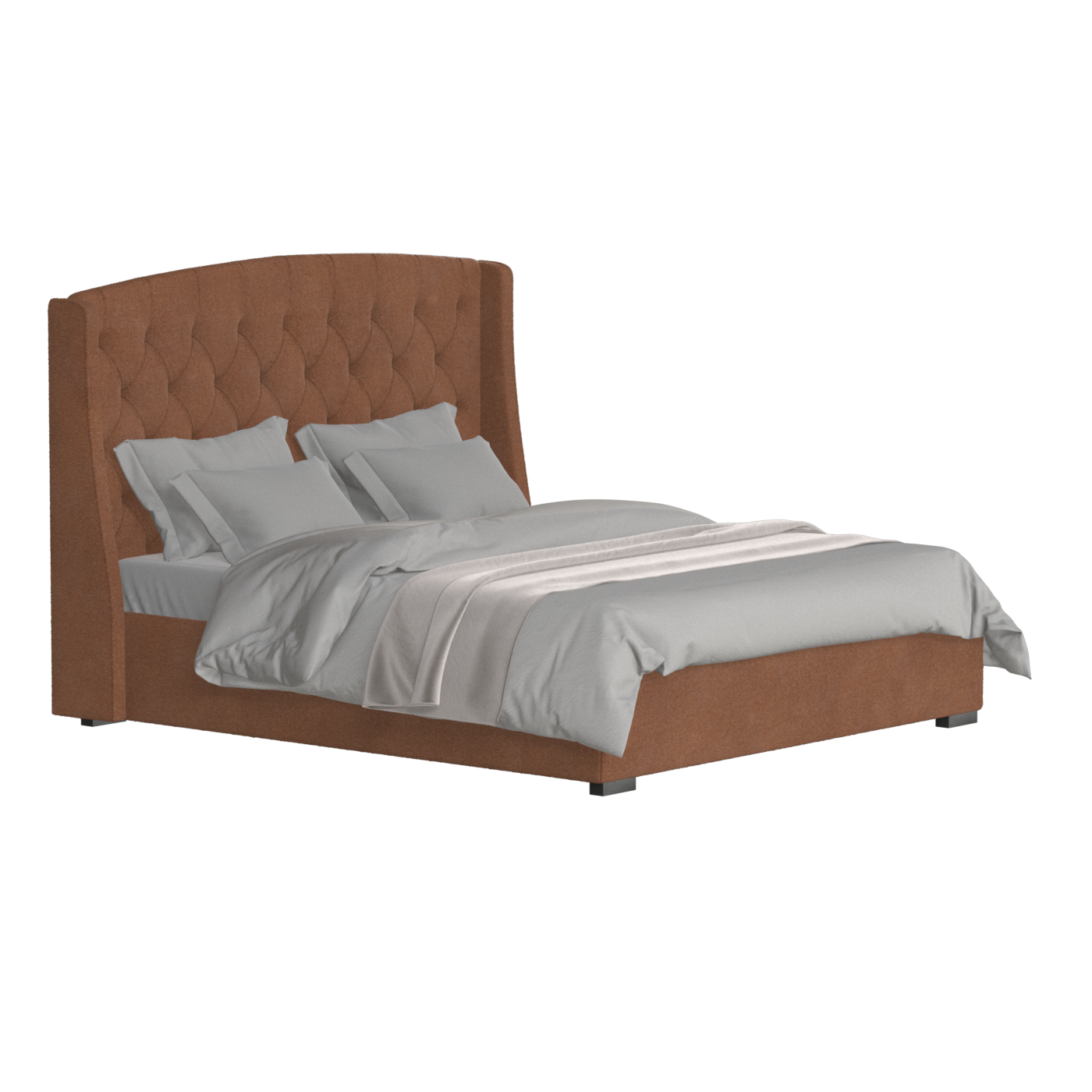 Sophia Upholstered Bed with Buttoned Headboard