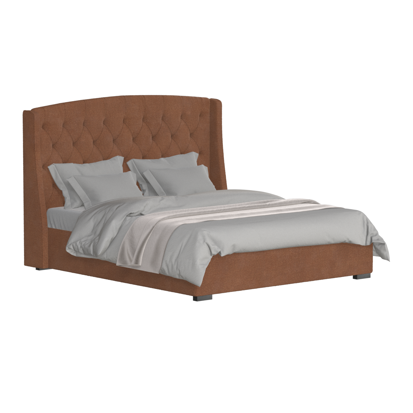 Sophia Upholstered Bed with Buttoned Headboard