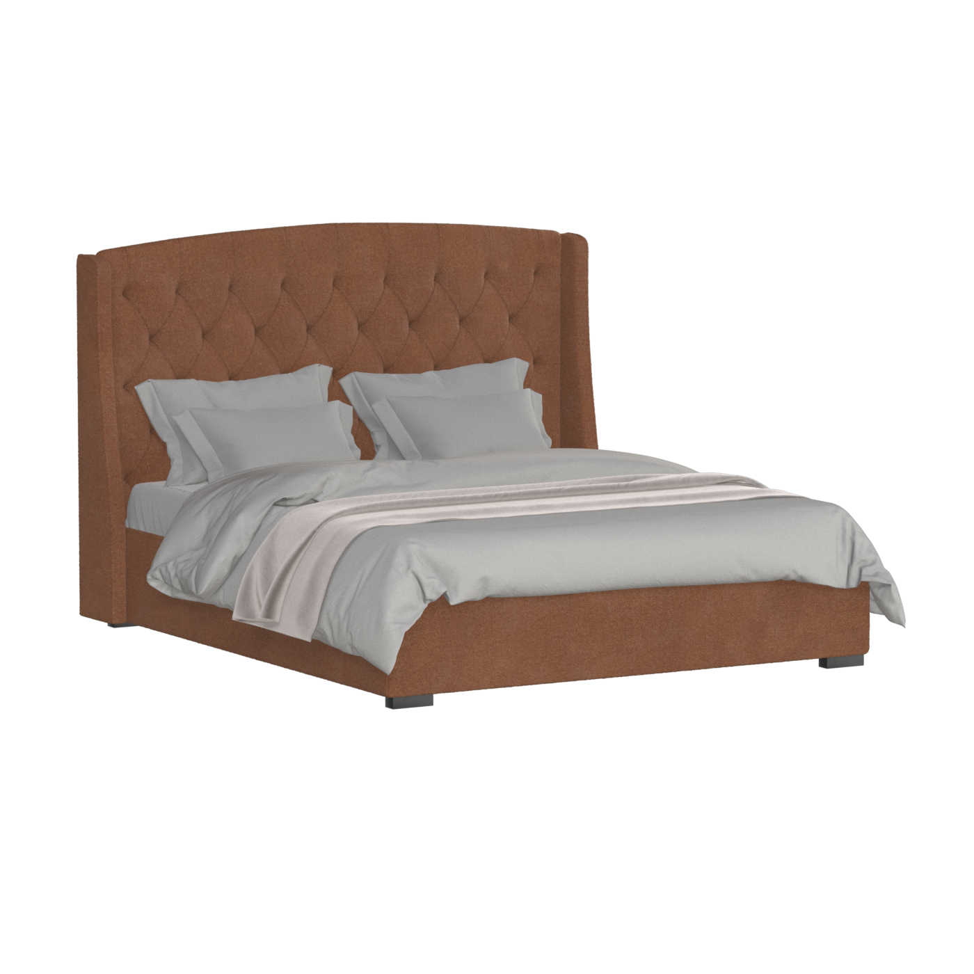 Sophia Upholstered Bed with Buttoned Headboard